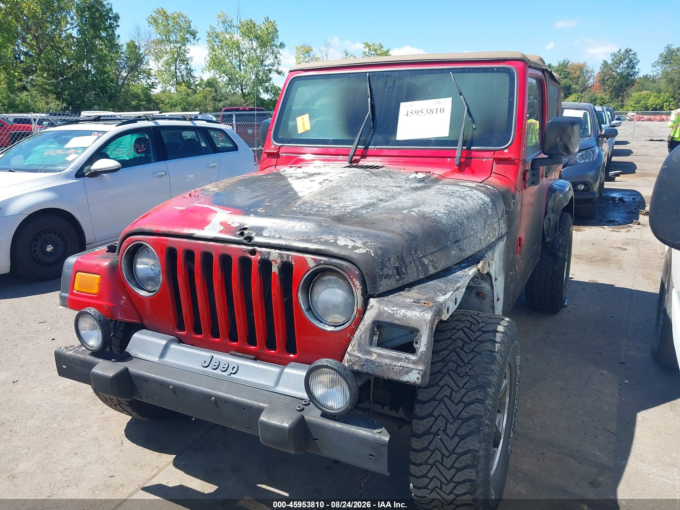 2004 Jeep Wrangler X Красный vin: 1J4FA39S64P727132