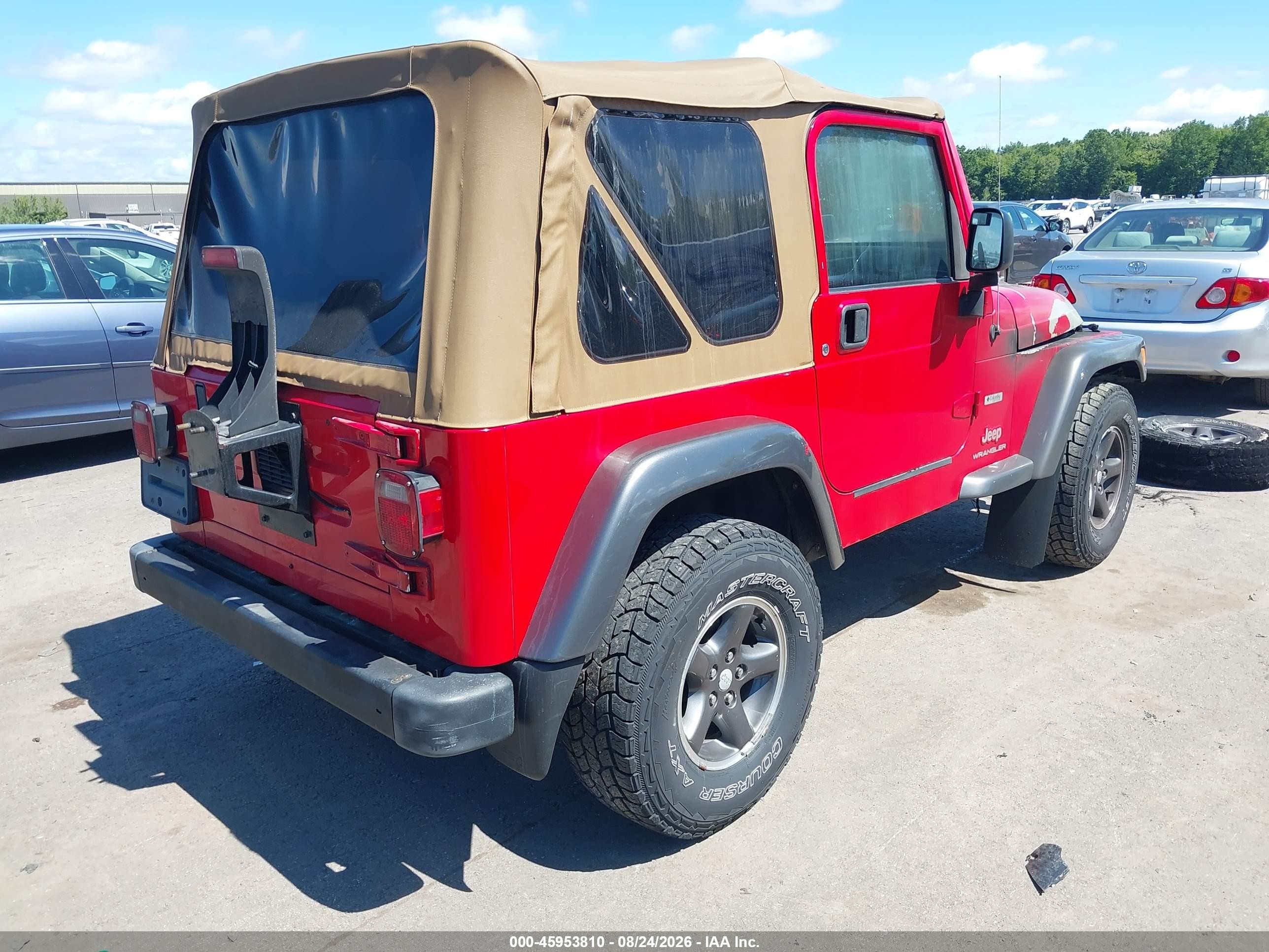 2004 Jeep Wrangler X Красный vin: 1J4FA39S64P727132