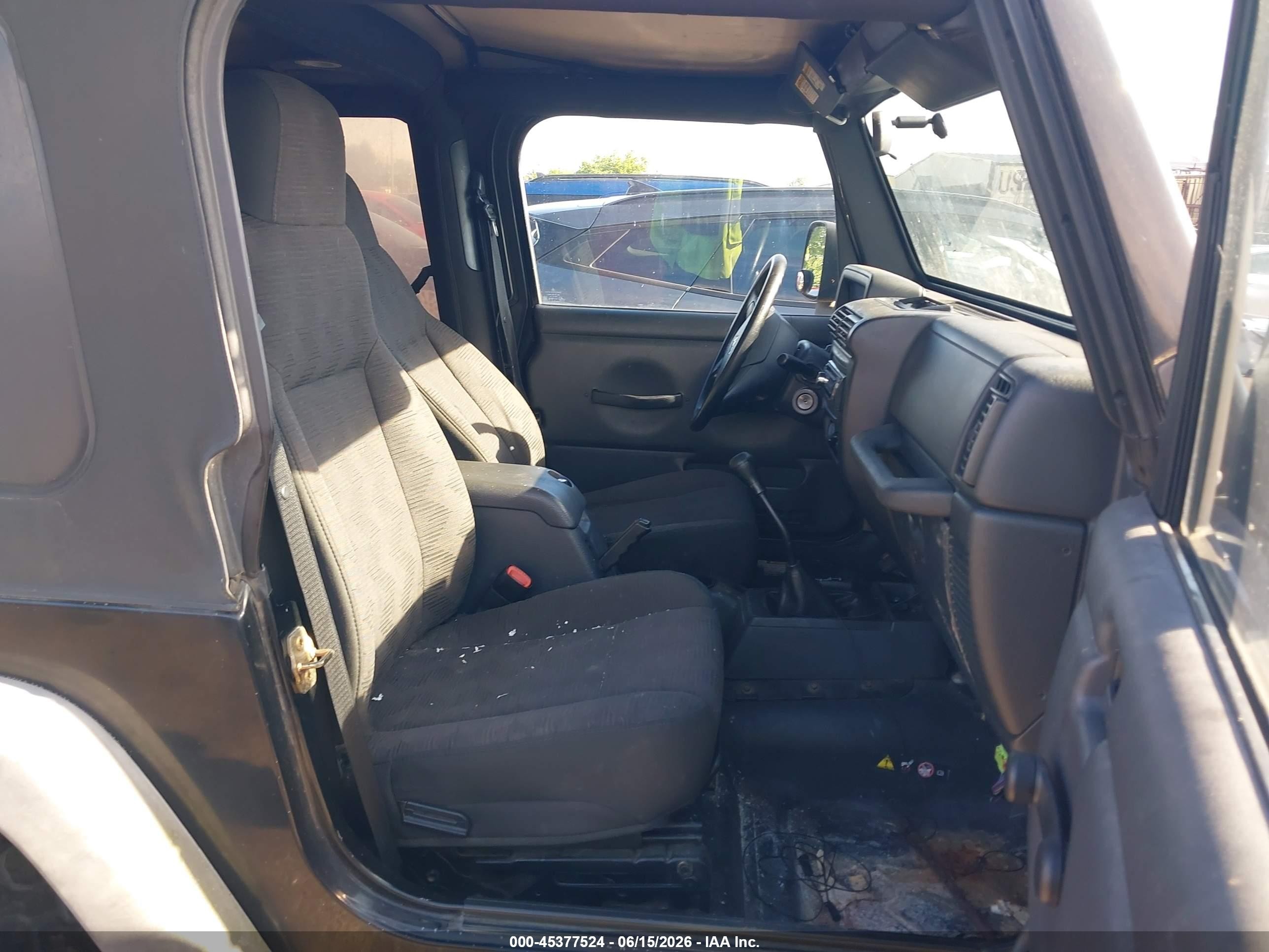 2005 Jeep Wrangler X Black vin: 1J4FA39S65P359522