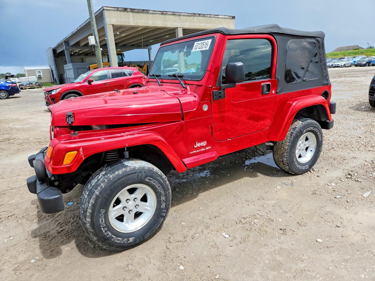 2005 Jeep Wrangler X Red vin: 1J4FA39S65P363490