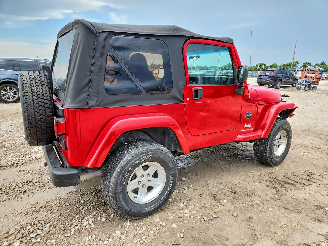 2005 Jeep Wrangler X Red vin: 1J4FA39S65P363490