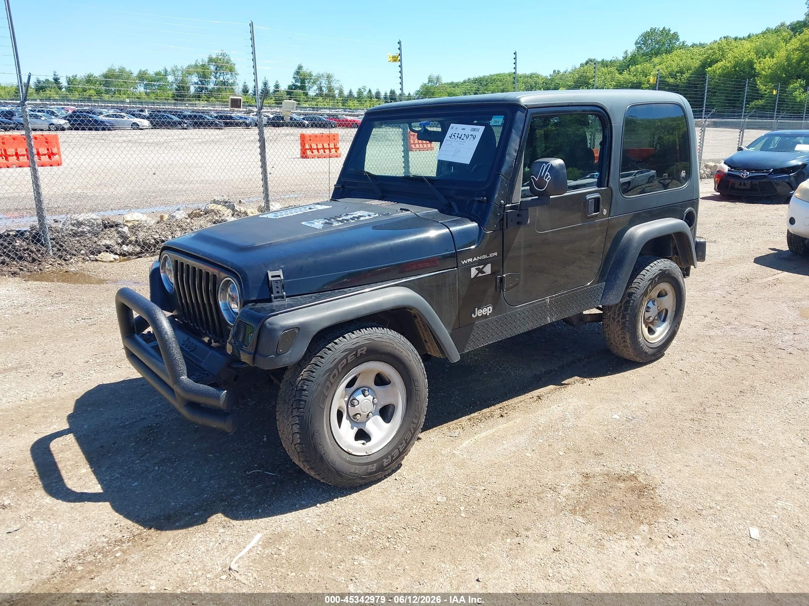 2003 Jeep Wrangler X Black vin: 1J4FA39S73P360806