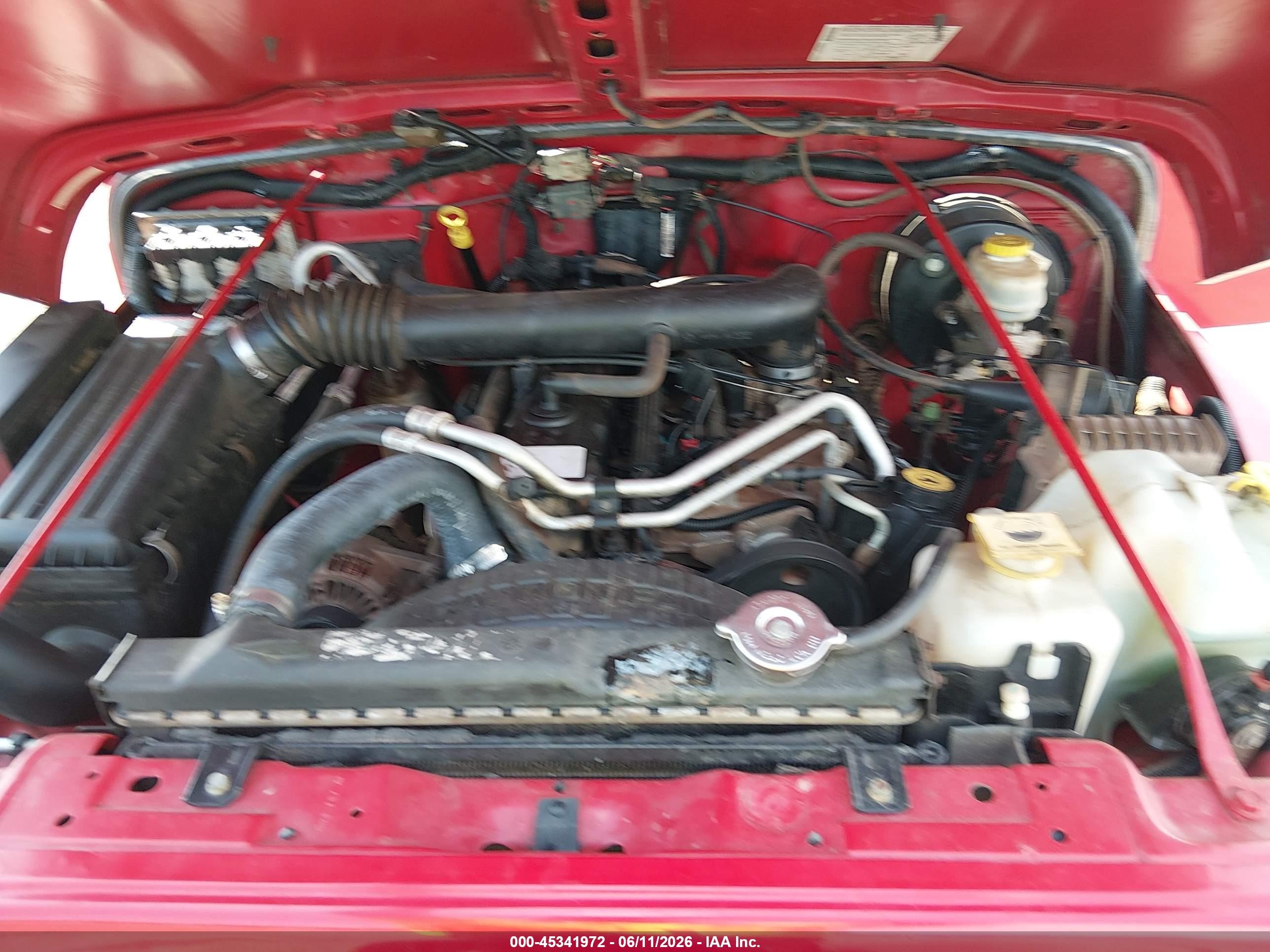 2004 Jeep Wrangler X Red vin: 1J4FA39S74P802291