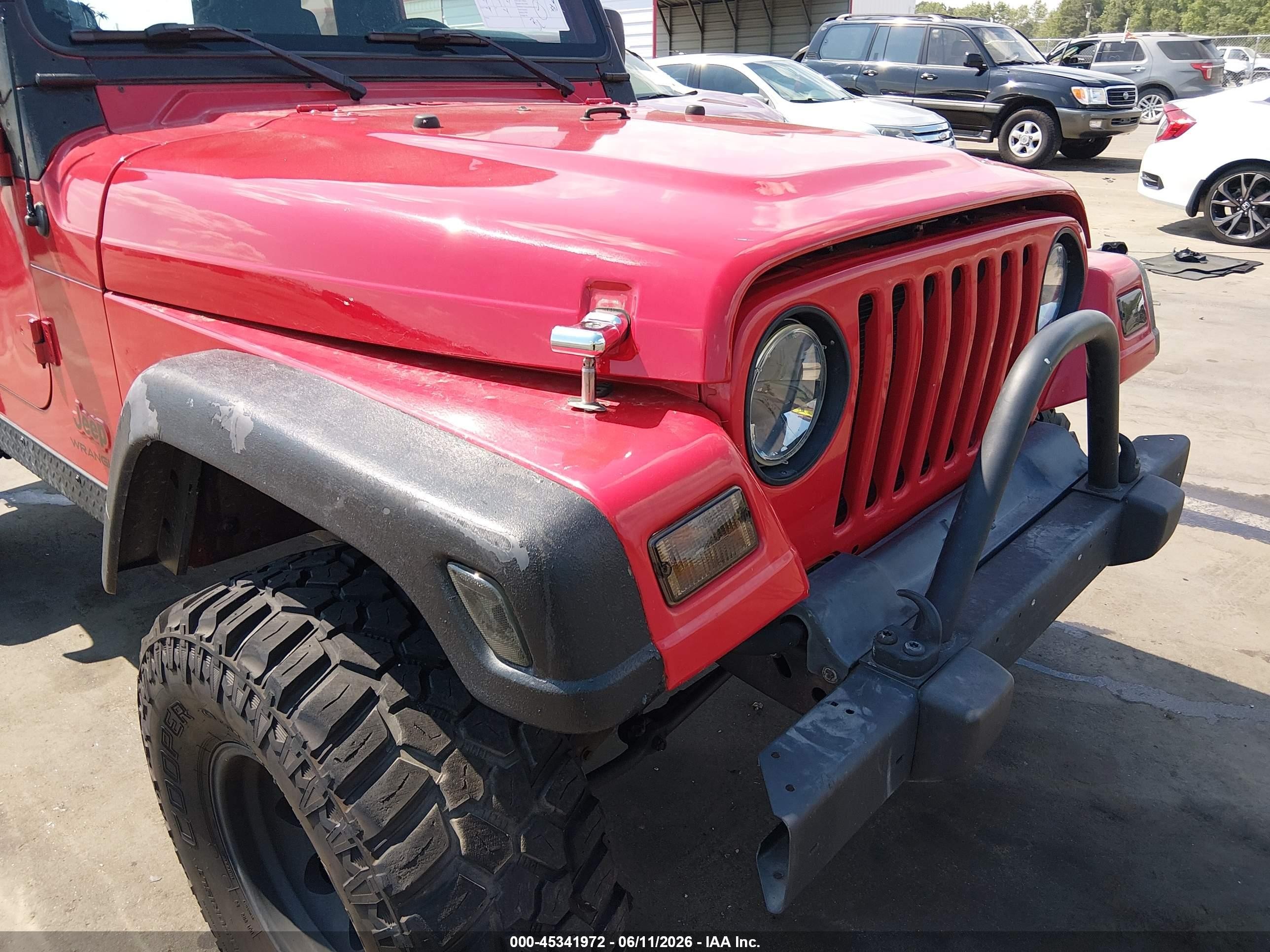 2004 Jeep Wrangler X Red vin: 1J4FA39S74P802291