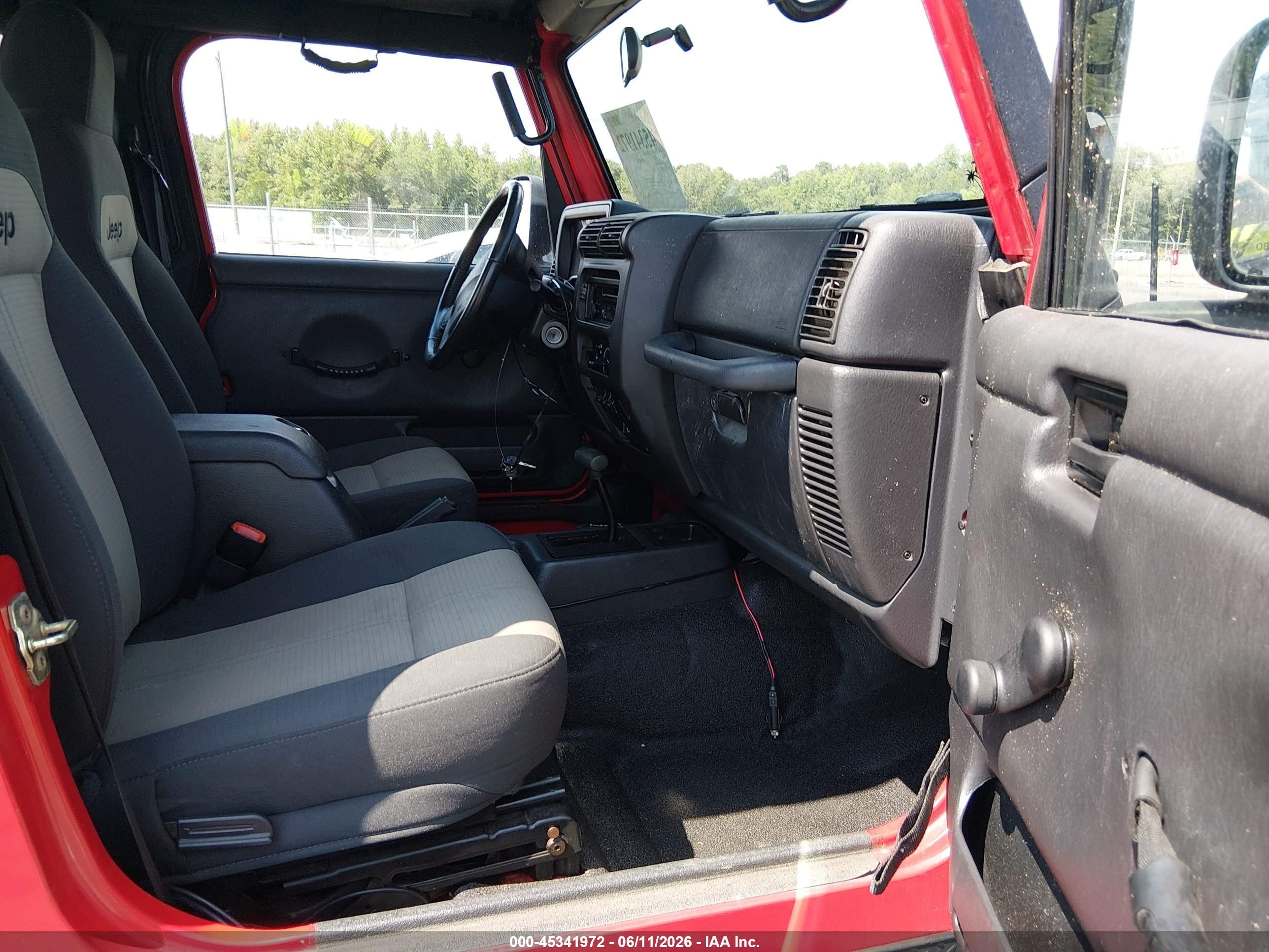 2004 Jeep Wrangler X Red vin: 1J4FA39S74P802291
