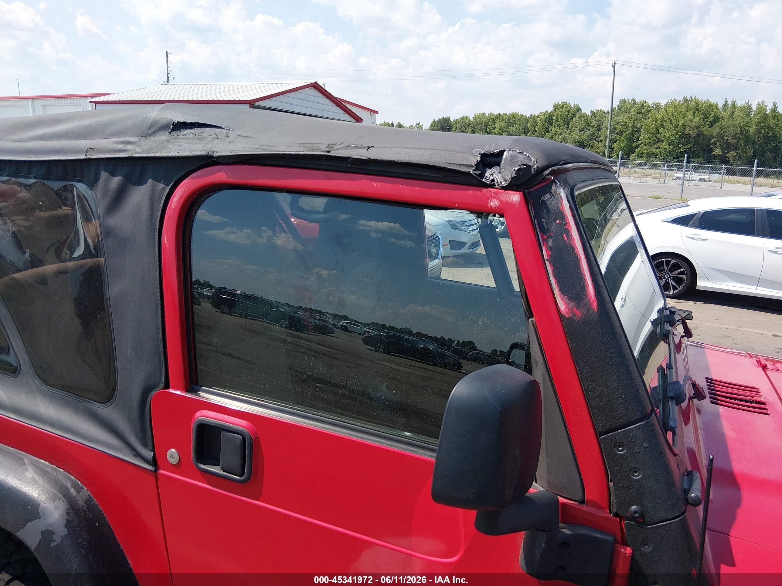 2004 Jeep Wrangler X Red vin: 1J4FA39S74P802291