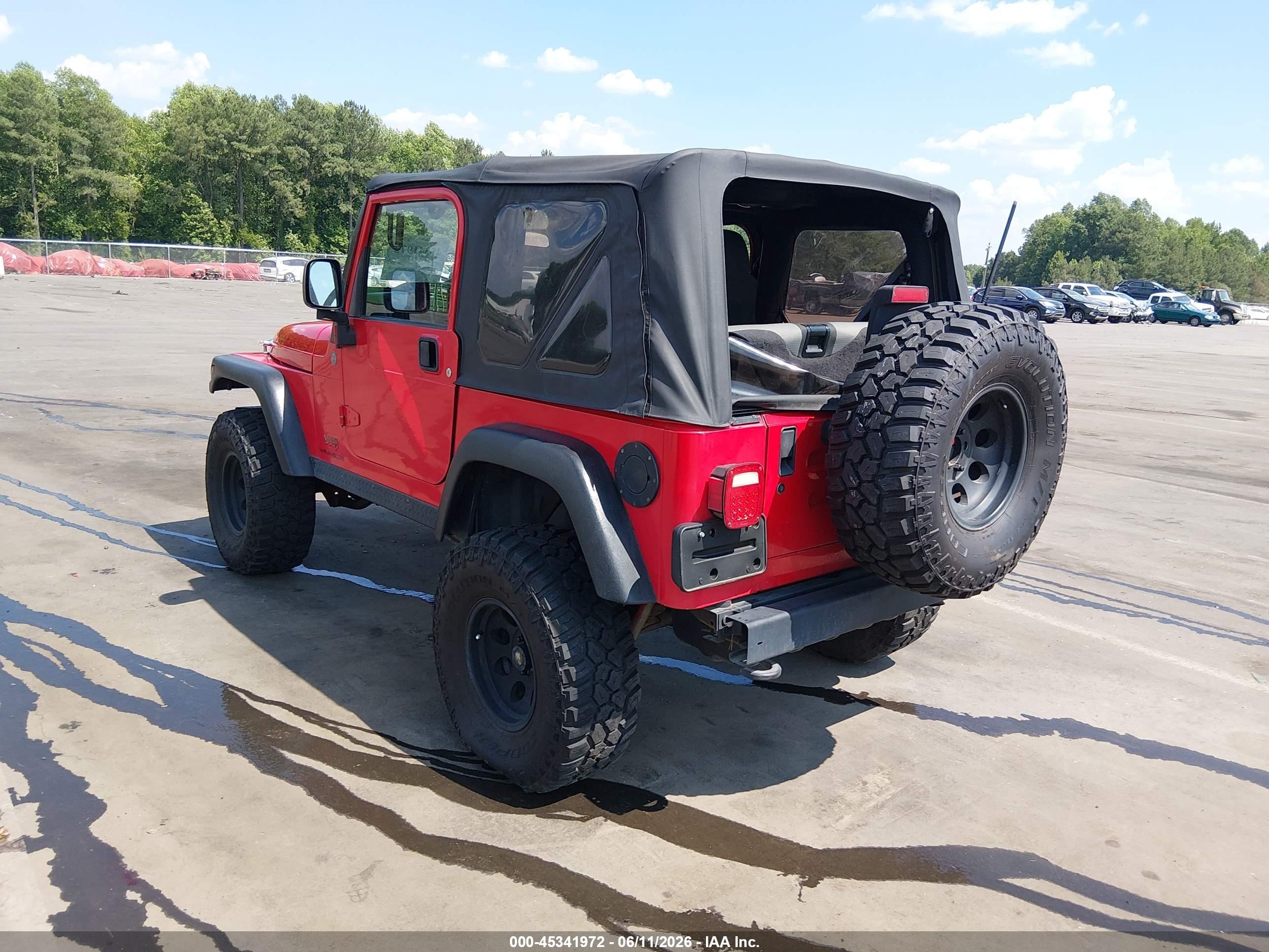 2004 Jeep Wrangler X Red vin: 1J4FA39S74P802291
