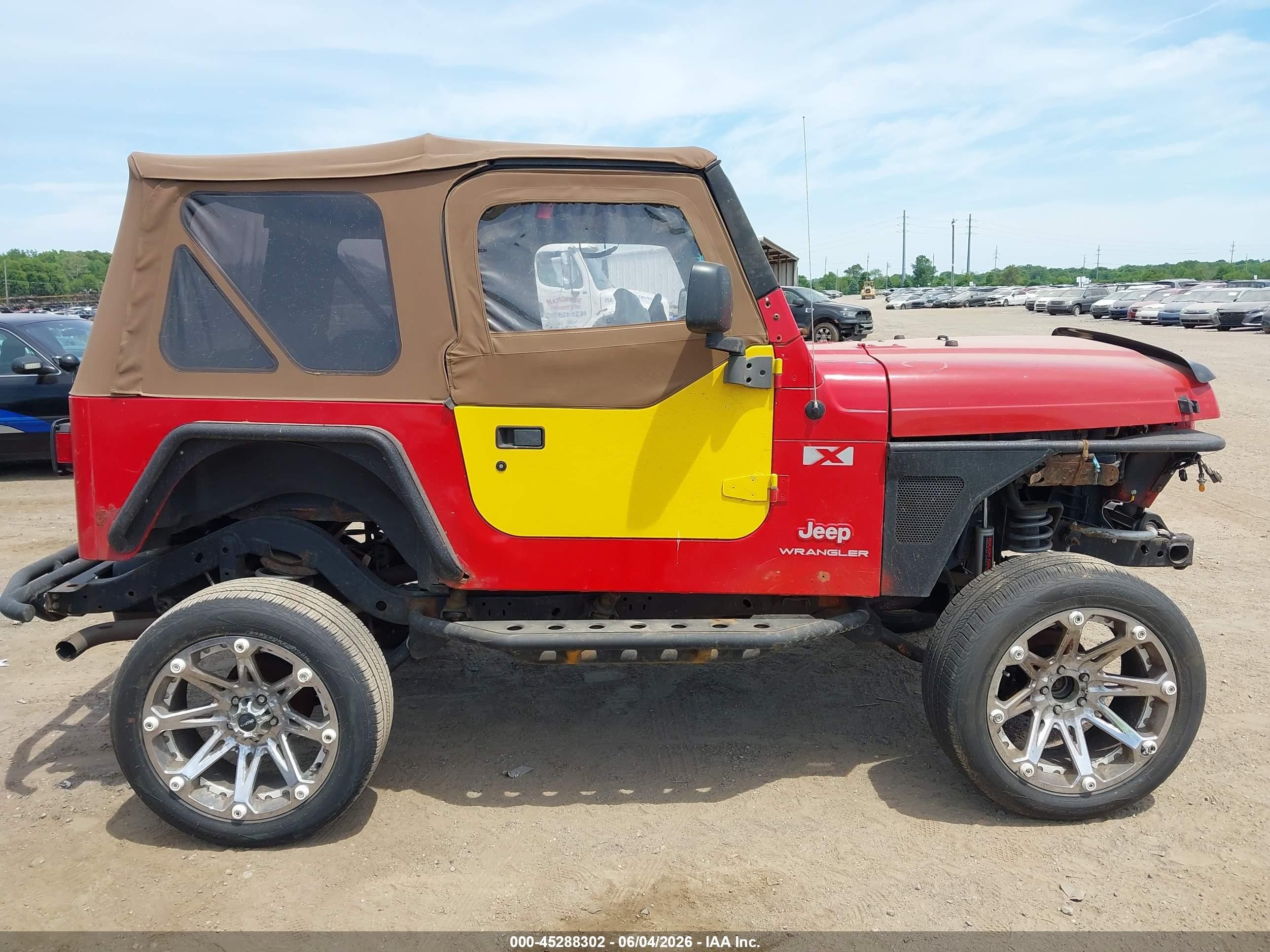 2005 Jeep Wrangler X Red vin: 1J4FA39S75P330806