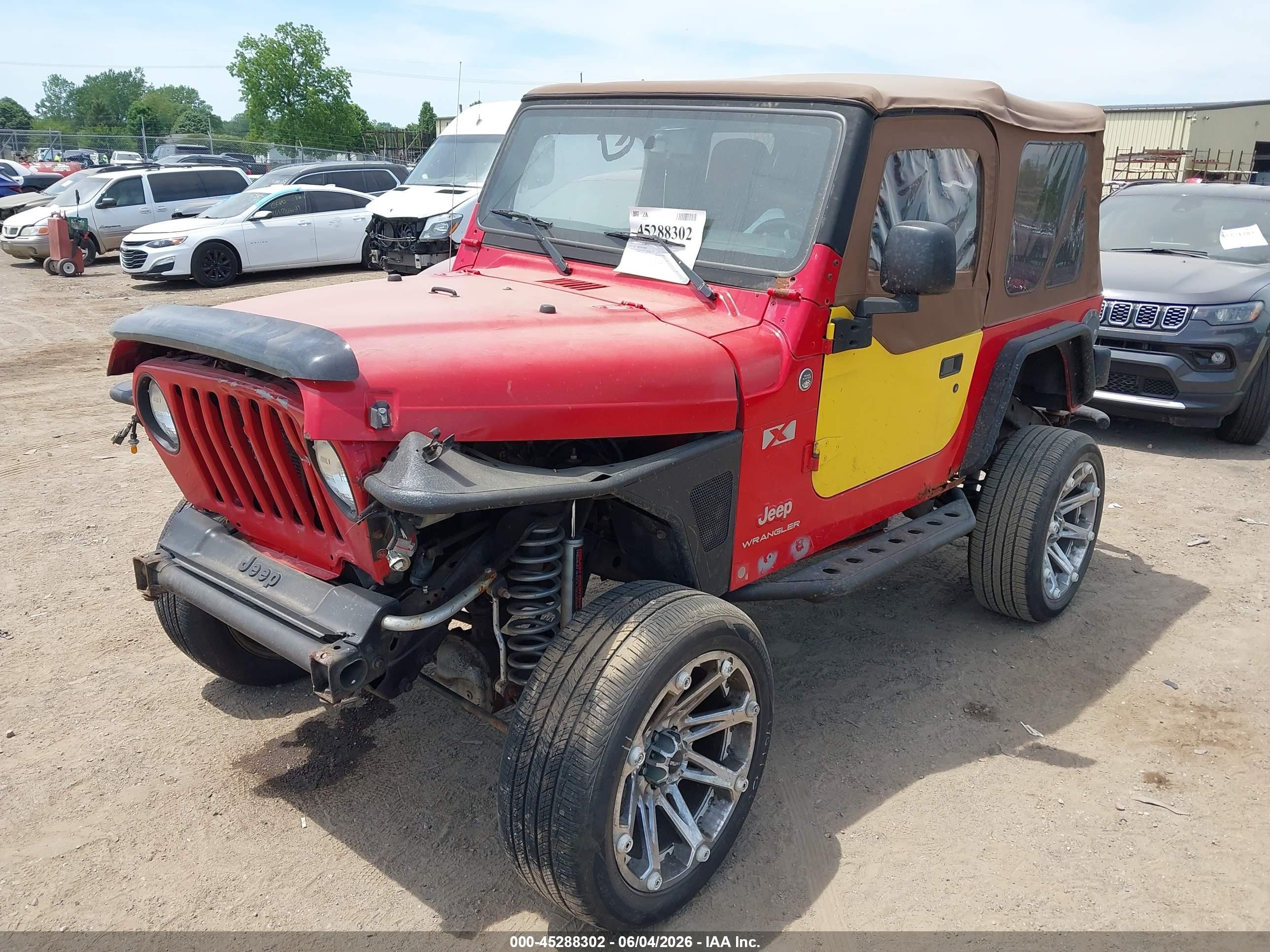 2005 Jeep Wrangler X Red vin: 1J4FA39S75P330806