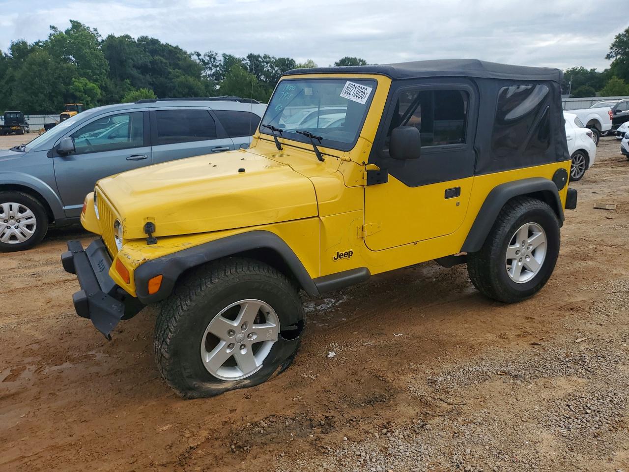 2006 Jeep Wrangler X Yellow vin: 1J4FA39S76P741771