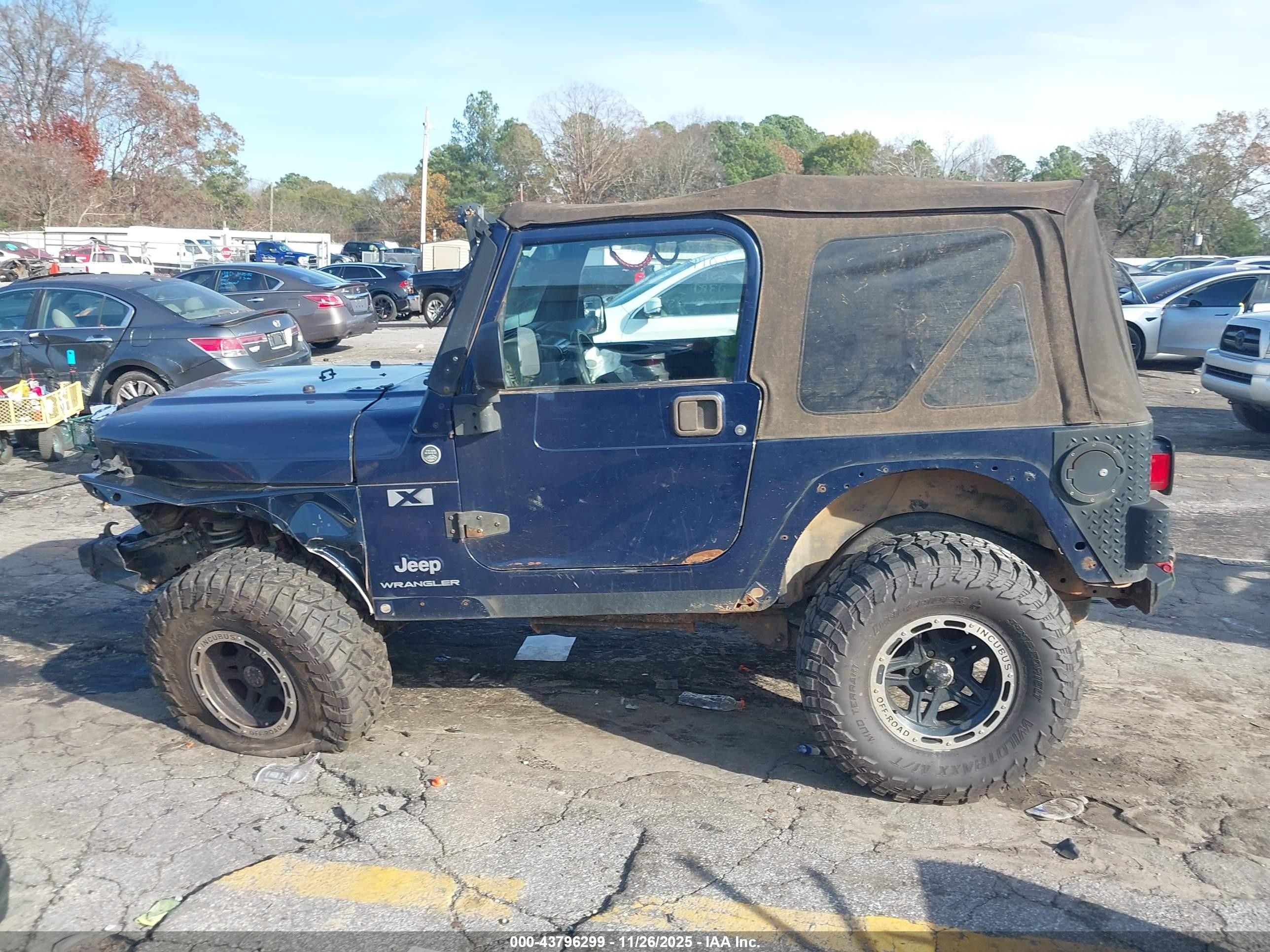 2006 Jeep Wrangler X Blue vin: 1J4FA39S86P720380