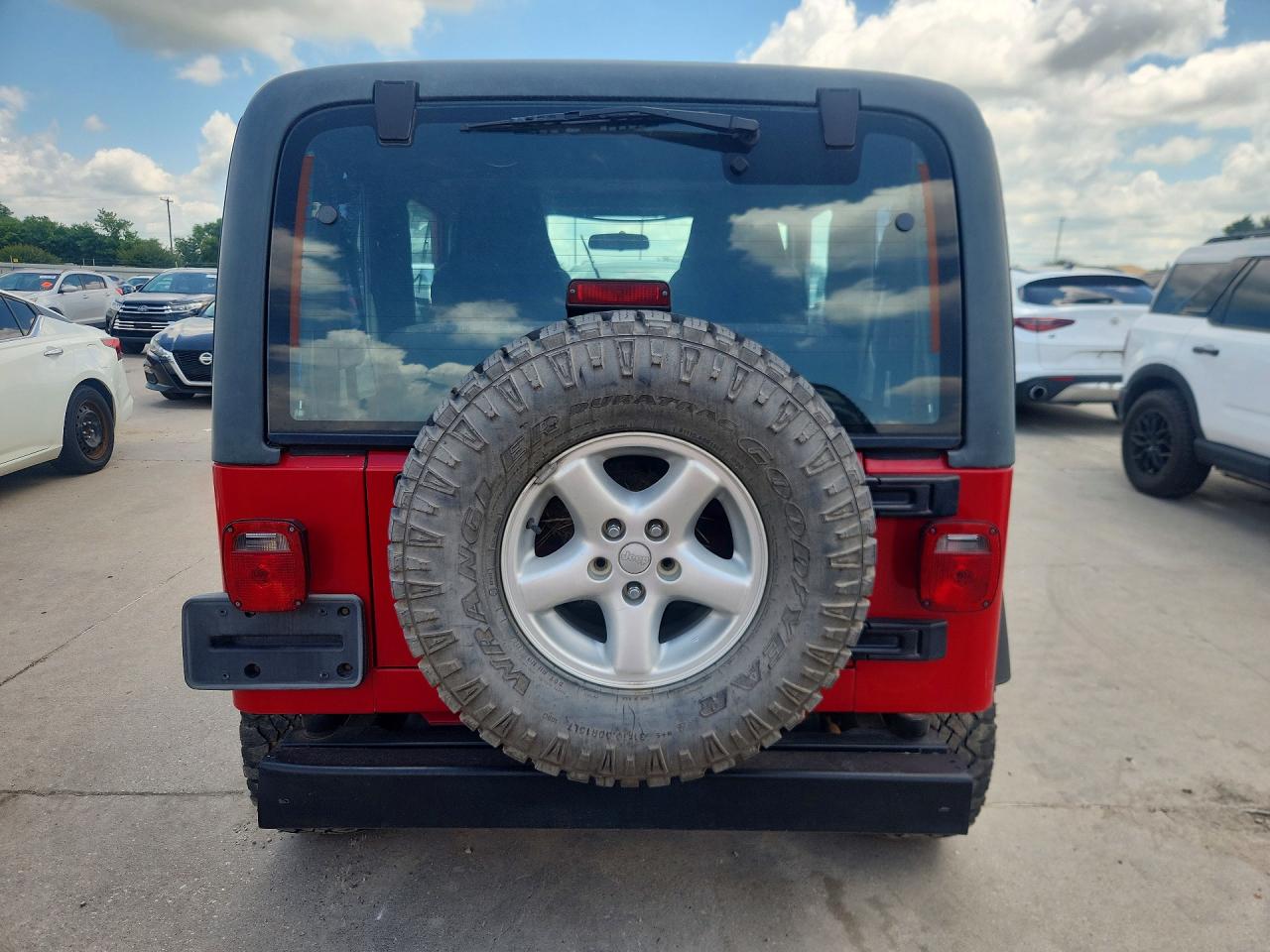 2006 Jeep Wrangler X Red vin: 1J4FA39S86P759115