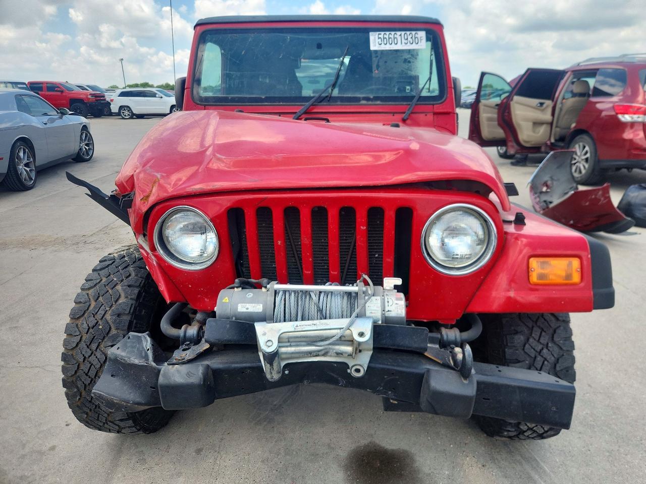 2006 Jeep Wrangler X Red vin: 1J4FA39S86P759115