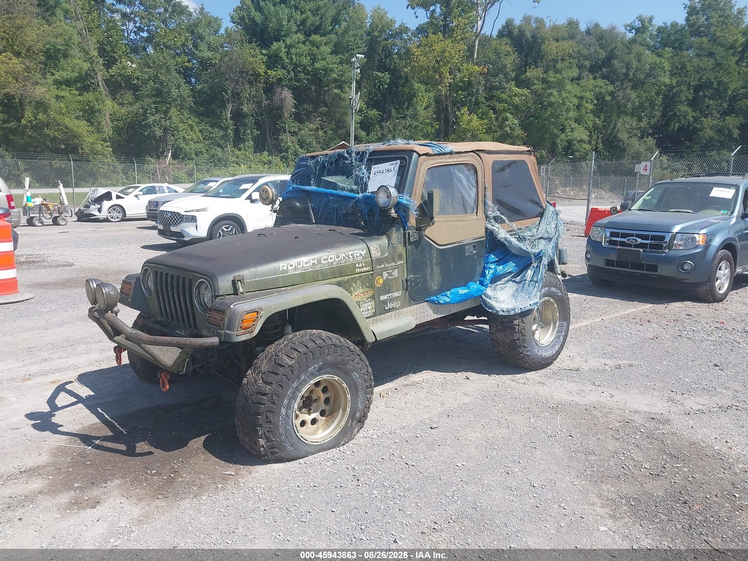 2002 Jeep Wrangler X Green vin: 1J4FA39S92P756363