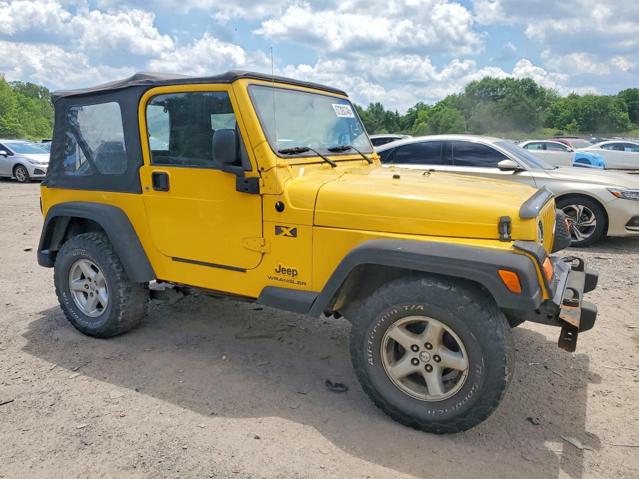 2004 Jeep Wrangler X Yellow vin: 1J4FA39S94P708574