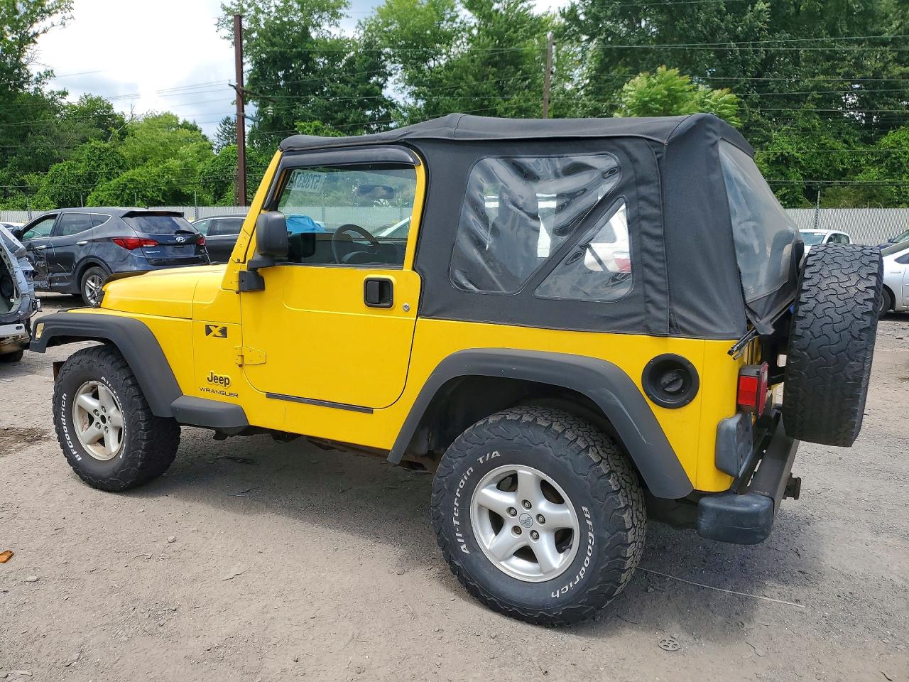 2004 Jeep Wrangler X Yellow vin: 1J4FA39S94P708574