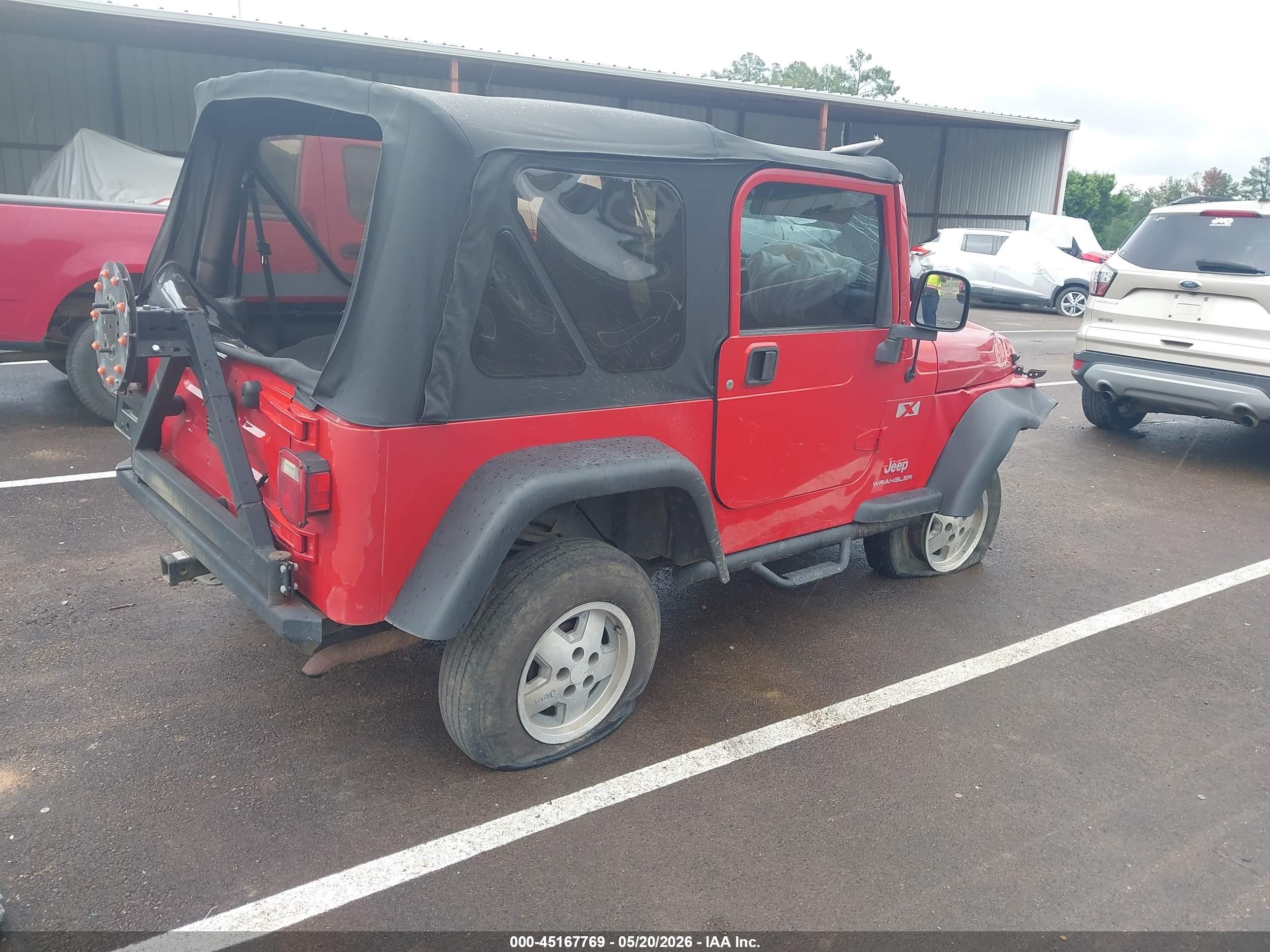 2004 Jeep Wrangler X Красный vin: 1J4FA39S94P716500