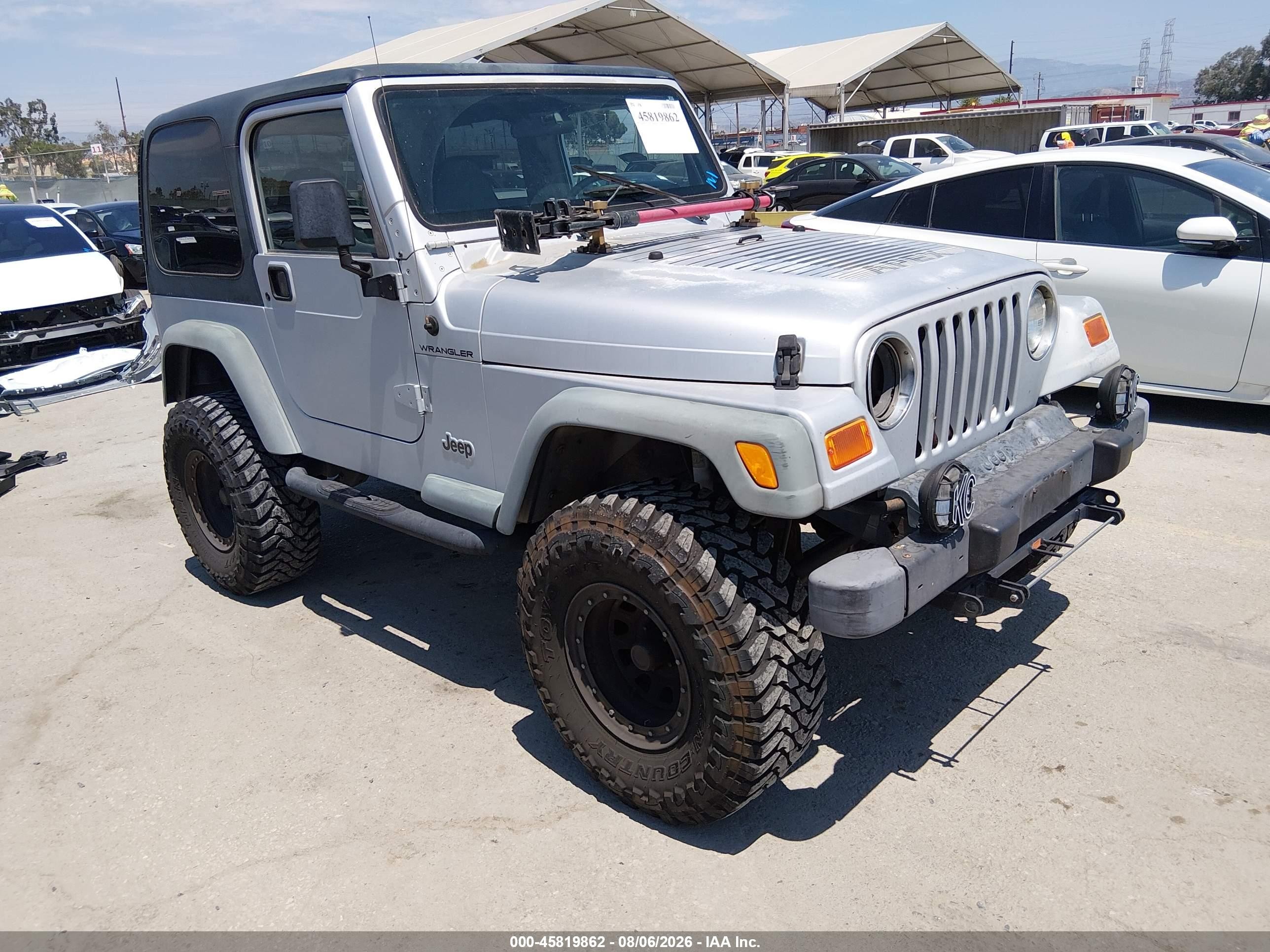 2002 Jeep Wrangler X Silver vin: 1J4FA39SX2P750958