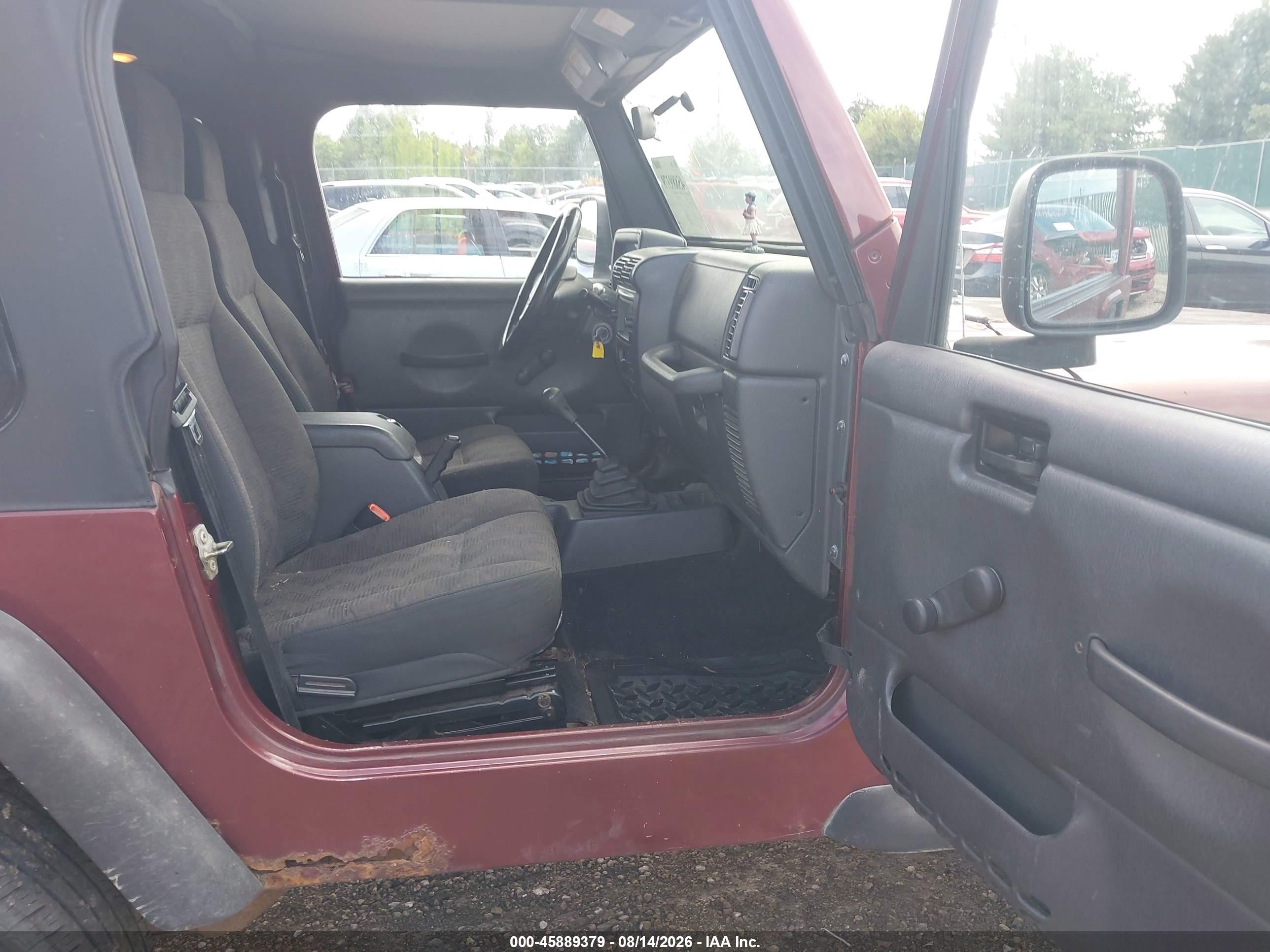 2004 Jeep Wrangler X Maroon vin: 1J4FA39SX4P709636