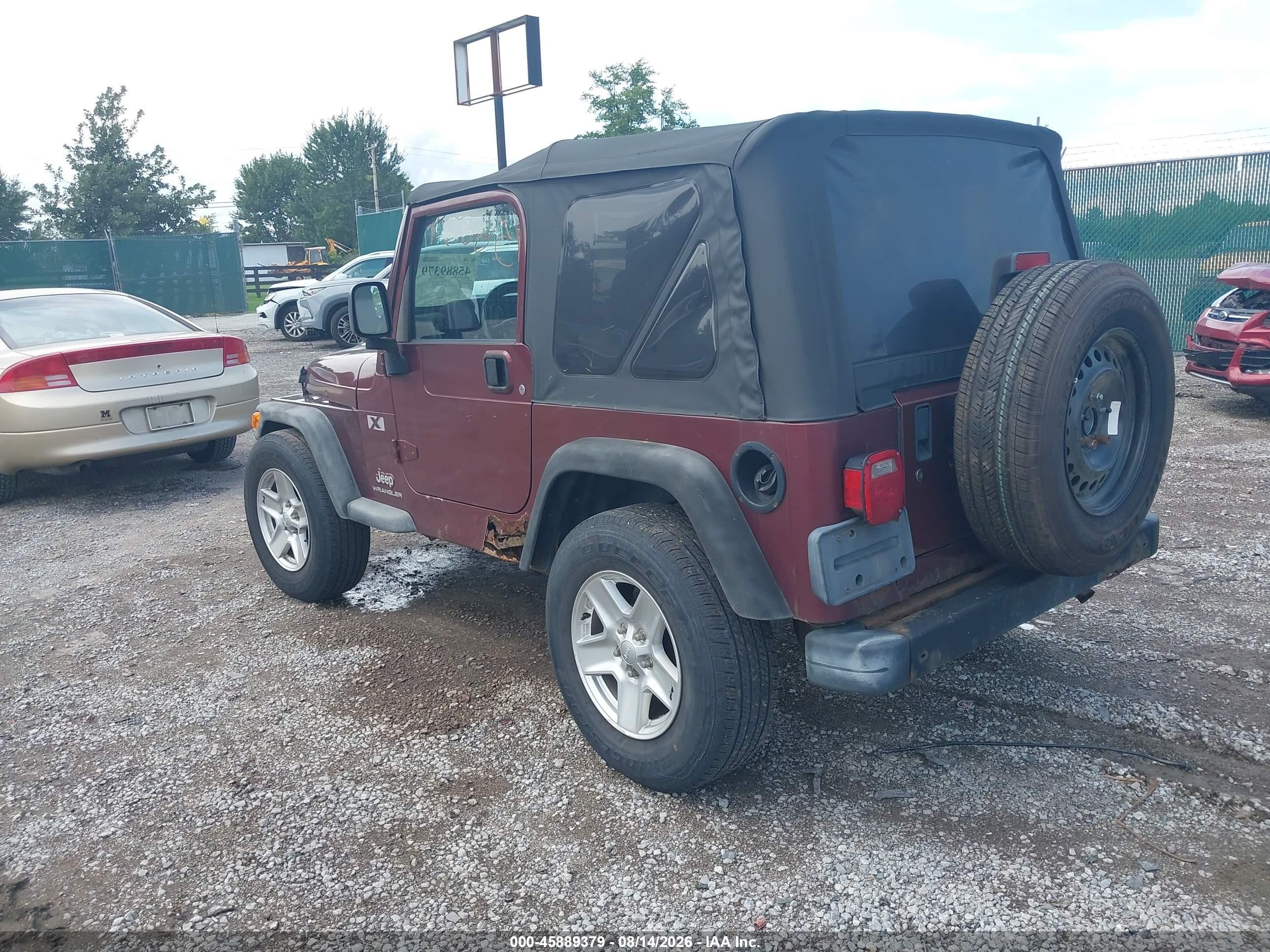2004 Jeep Wrangler X Maroon vin: 1J4FA39SX4P709636