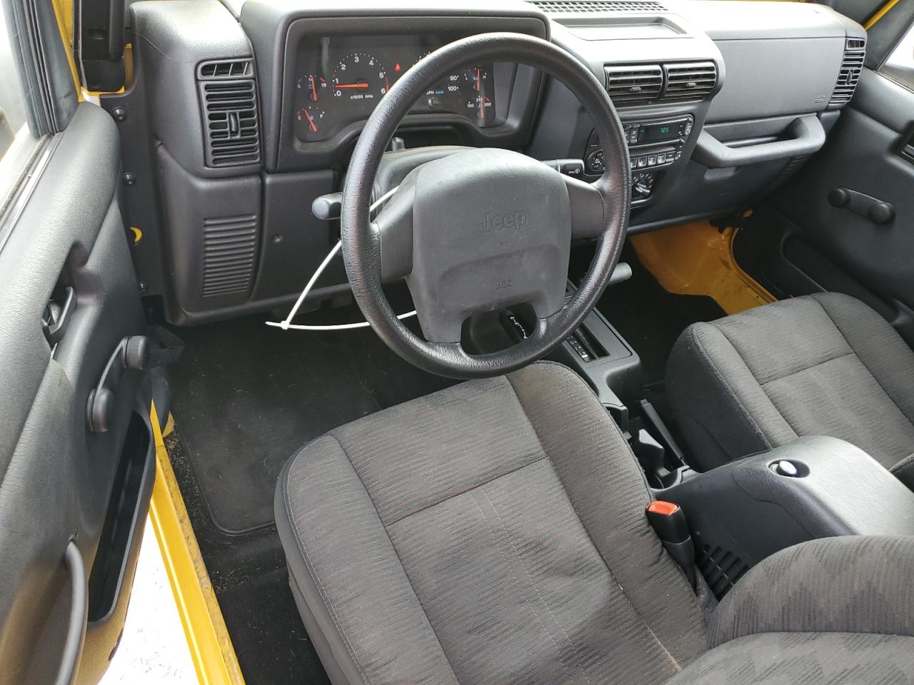 2004 Jeep Wrangler X Yellow vin: 1J4FA39SX4P746458