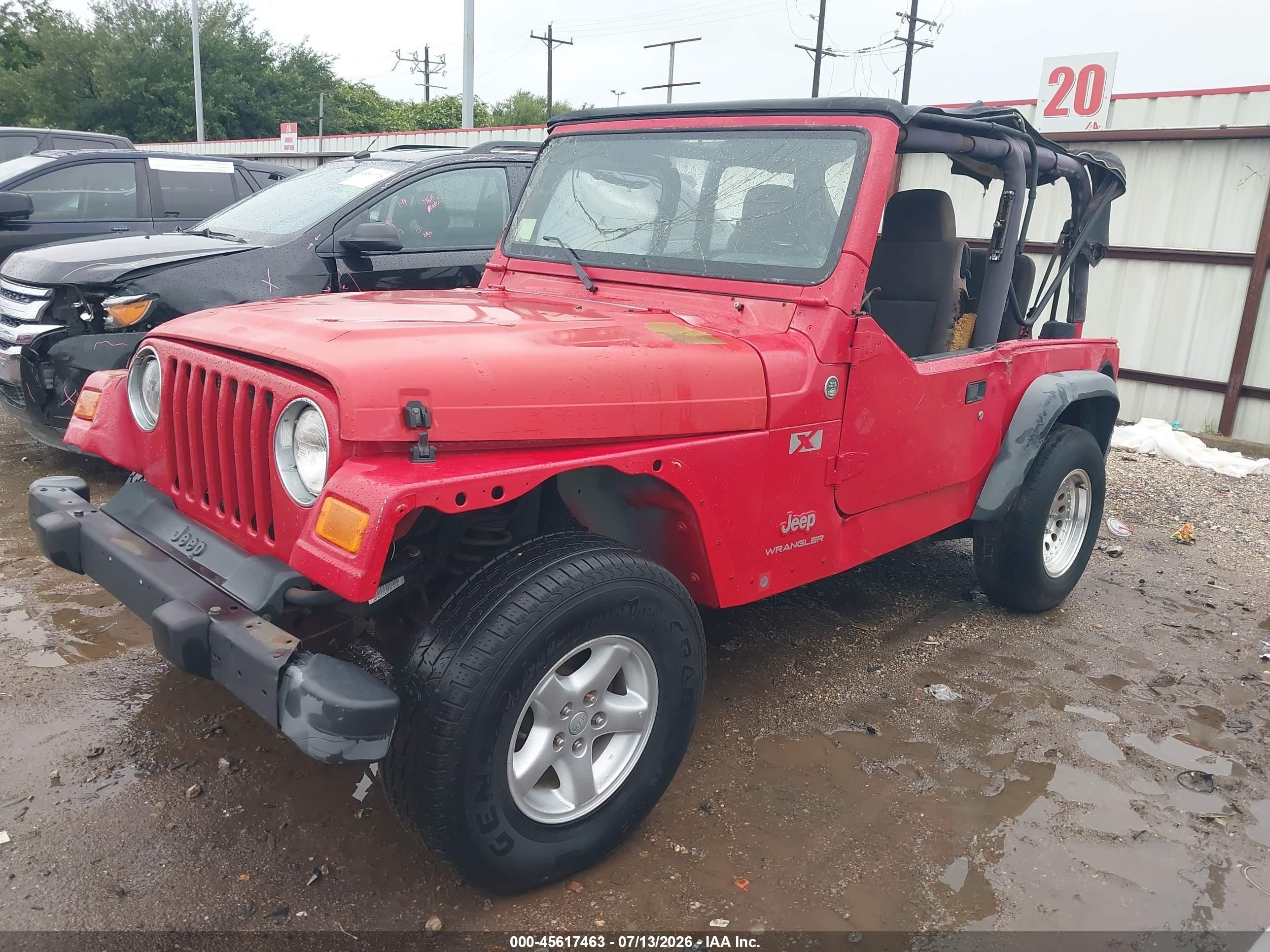 2005 Jeep Wrangler X Красный vin: 1J4FA39SX5P357210
