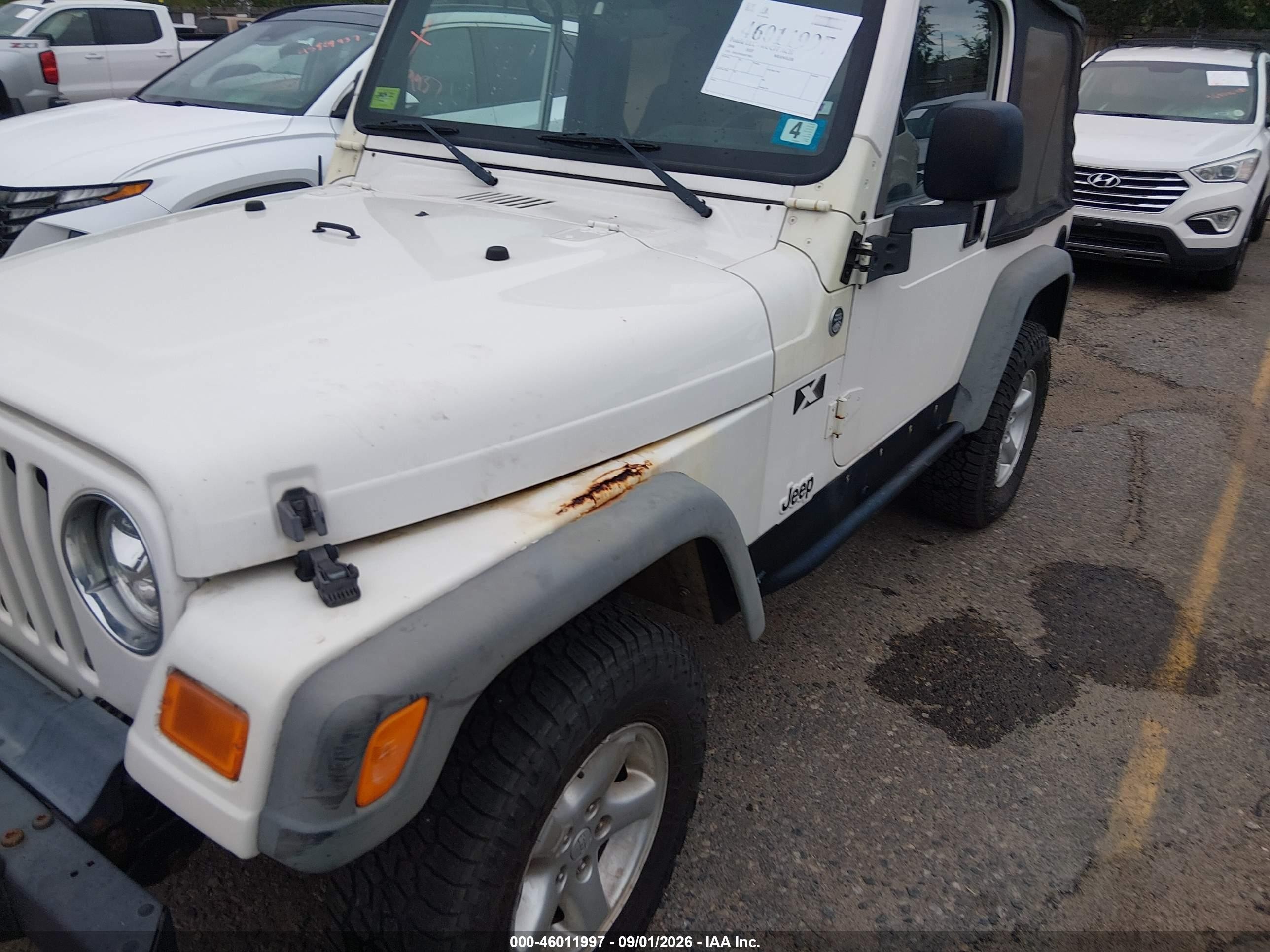 2006 Jeep Wrangler X Белый vin: 1J4FA39SX6P719831