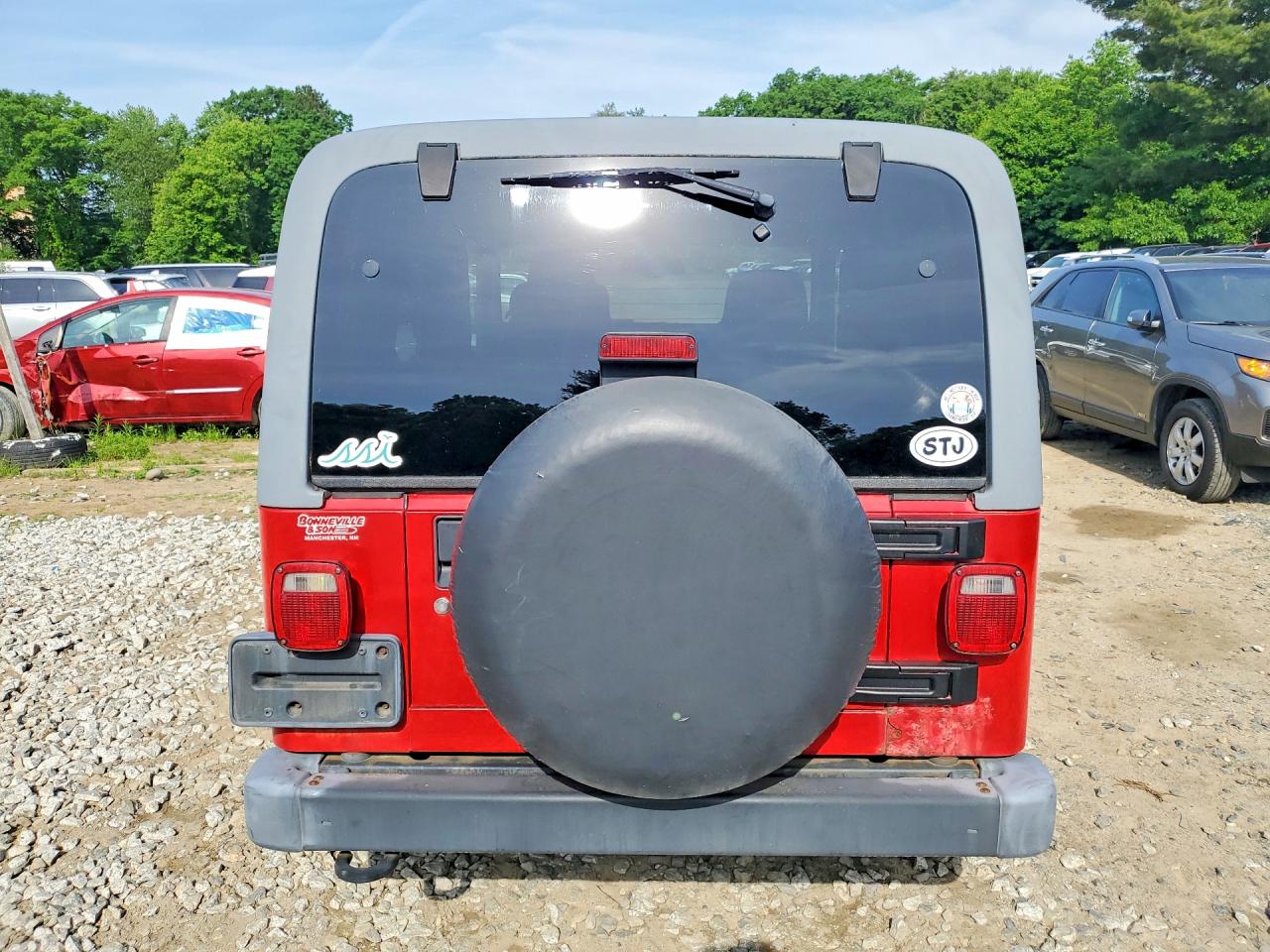 2005 Jeep Wrangler / Tj Unlimited Red vin: 1J4FA44S05P313150