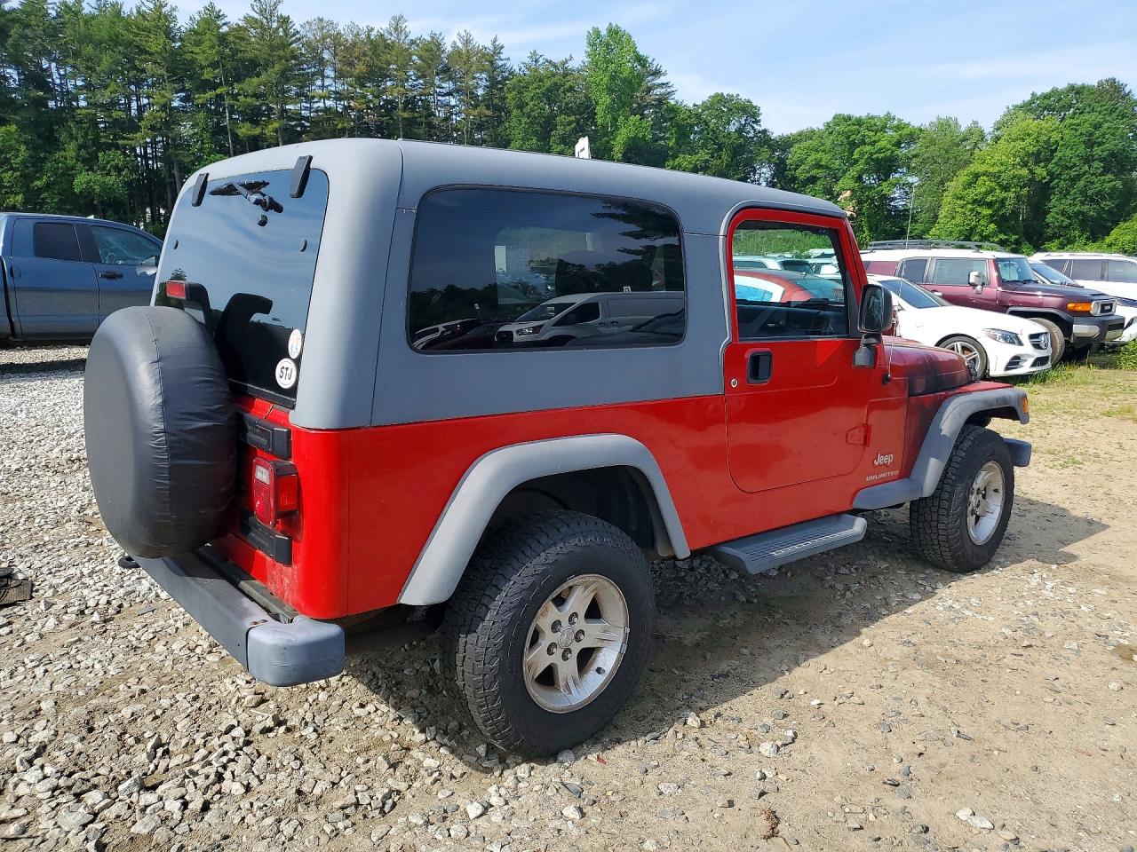 2005 Jeep Wrangler / Tj Unlimited Red vin: 1J4FA44S05P313150