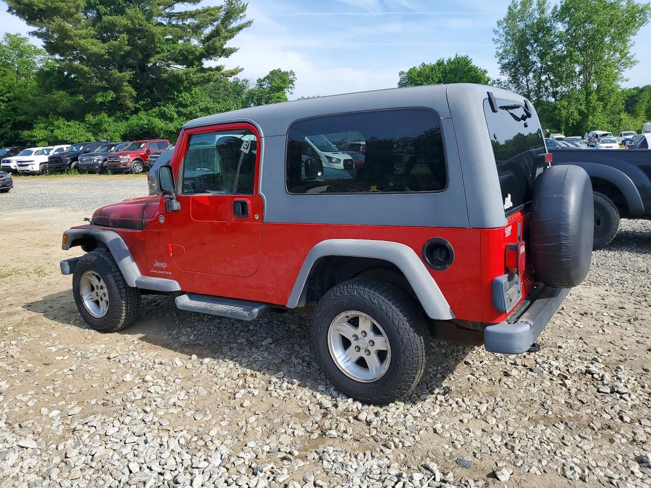 2005 Jeep Wrangler / Tj Unlimited Red vin: 1J4FA44S05P313150