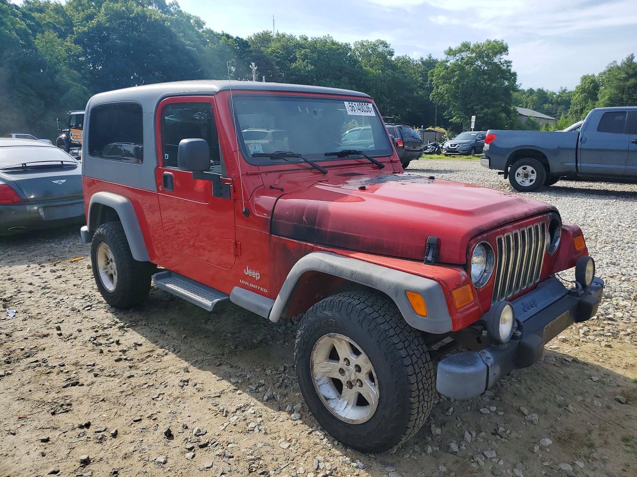 2005 Jeep Wrangler / Tj Unlimited Red vin: 1J4FA44S05P313150