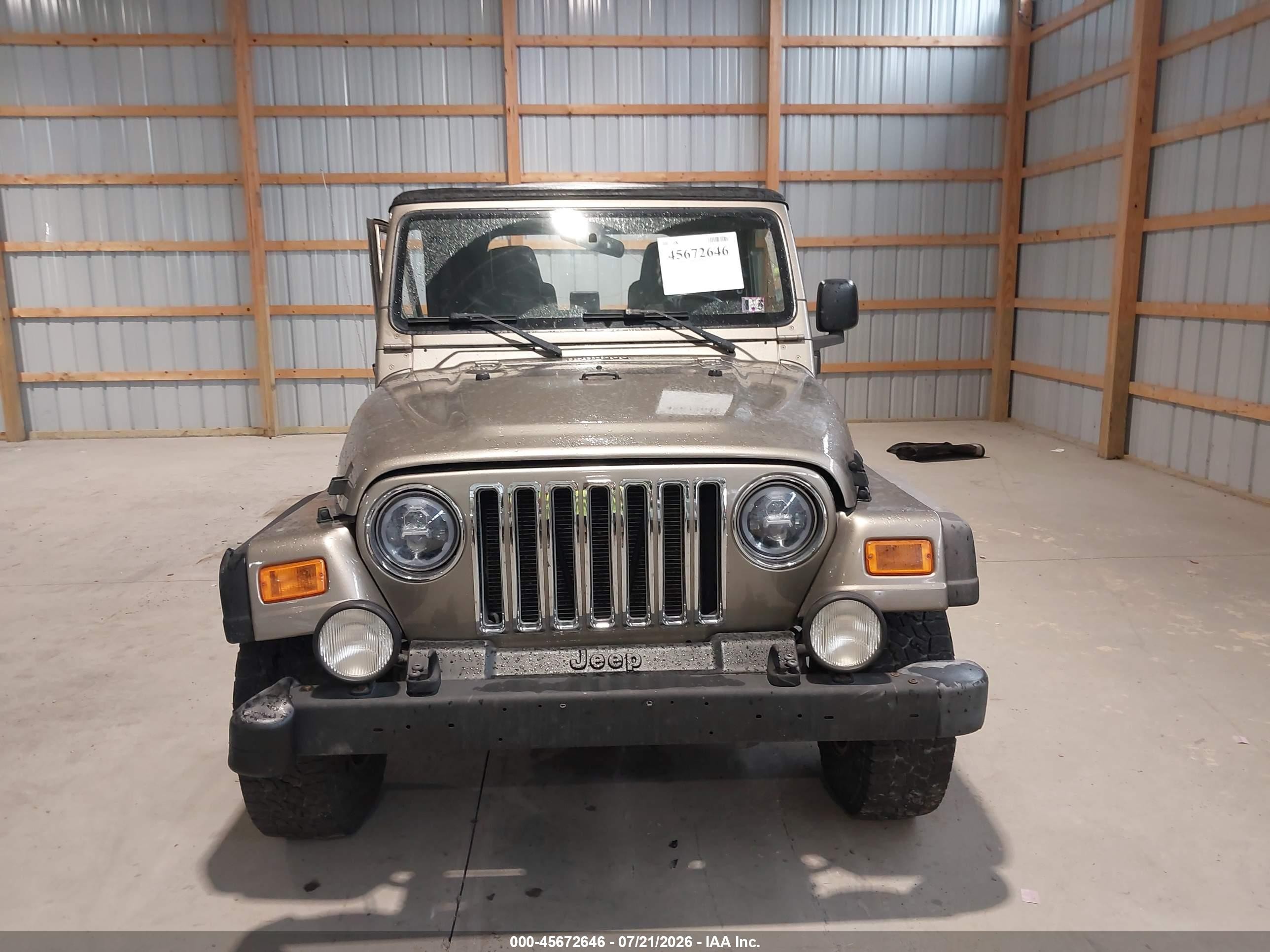 2005 Jeep Wrangler Unlimited Tan vin: 1J4FA44S05P320034