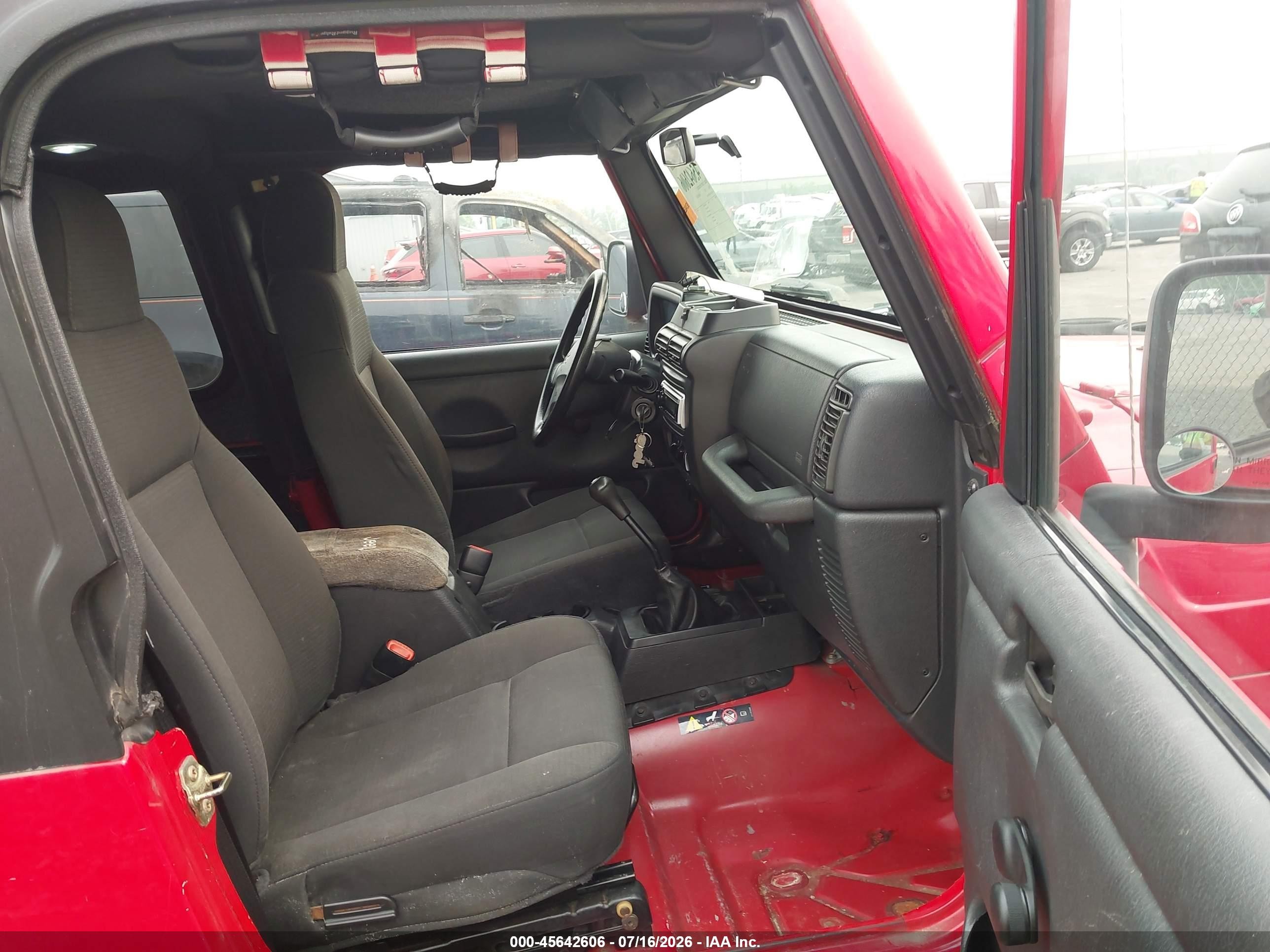 2006 Jeep Wrangler Unlimited Red vin: 1J4FA44S06P714067