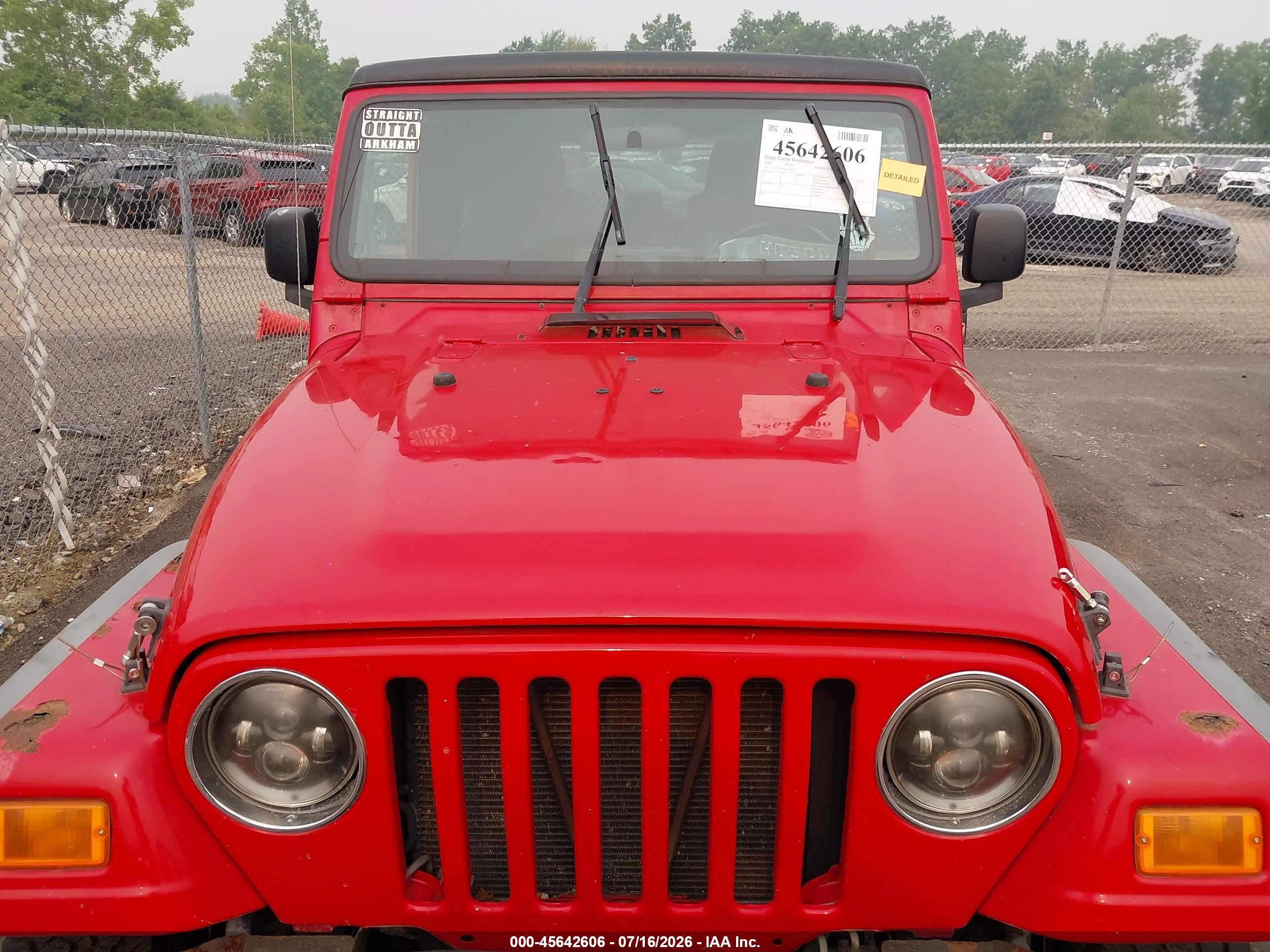 2006 Jeep Wrangler Unlimited Red vin: 1J4FA44S06P714067
