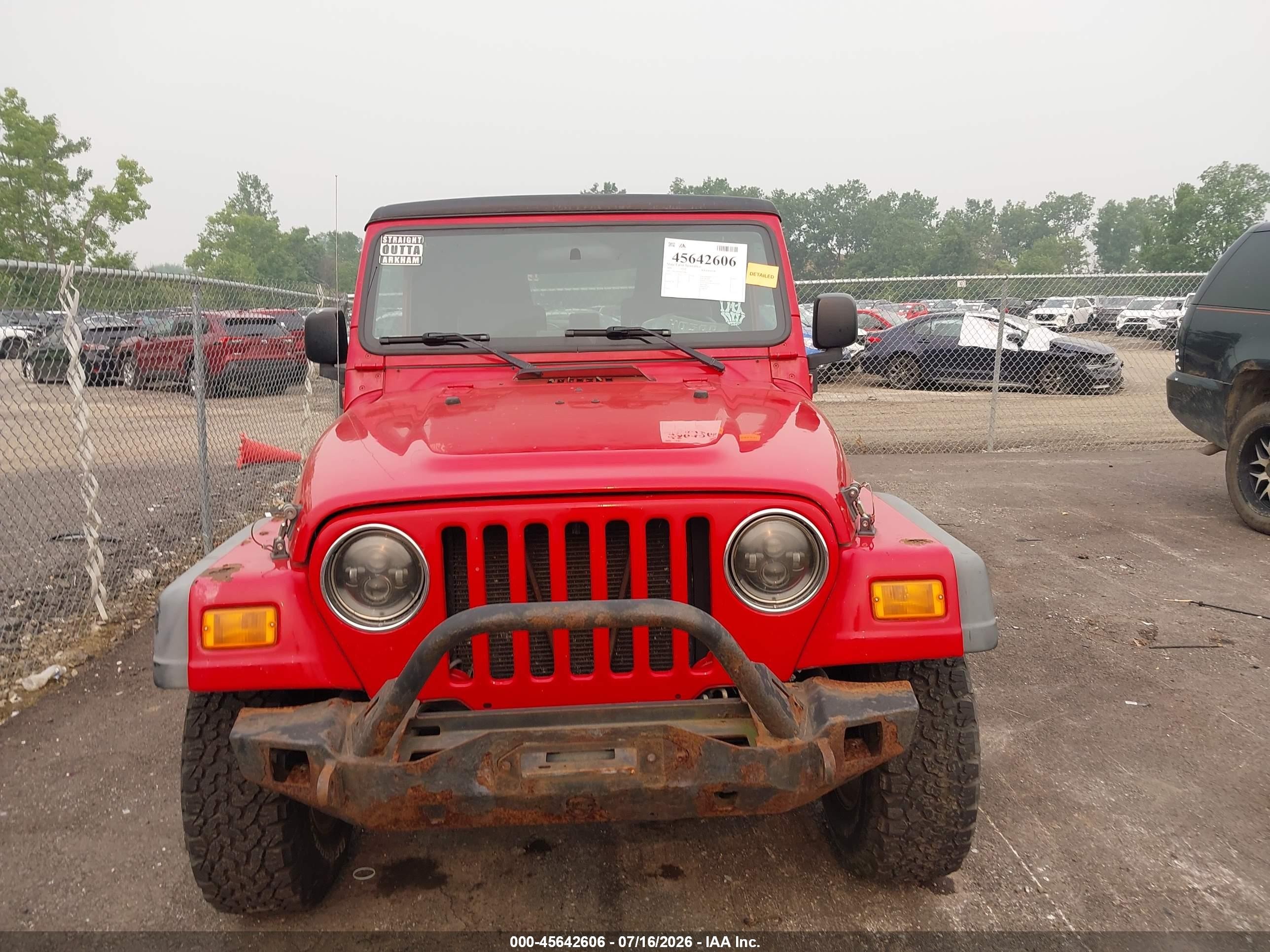 2006 Jeep Wrangler Unlimited Red vin: 1J4FA44S06P714067