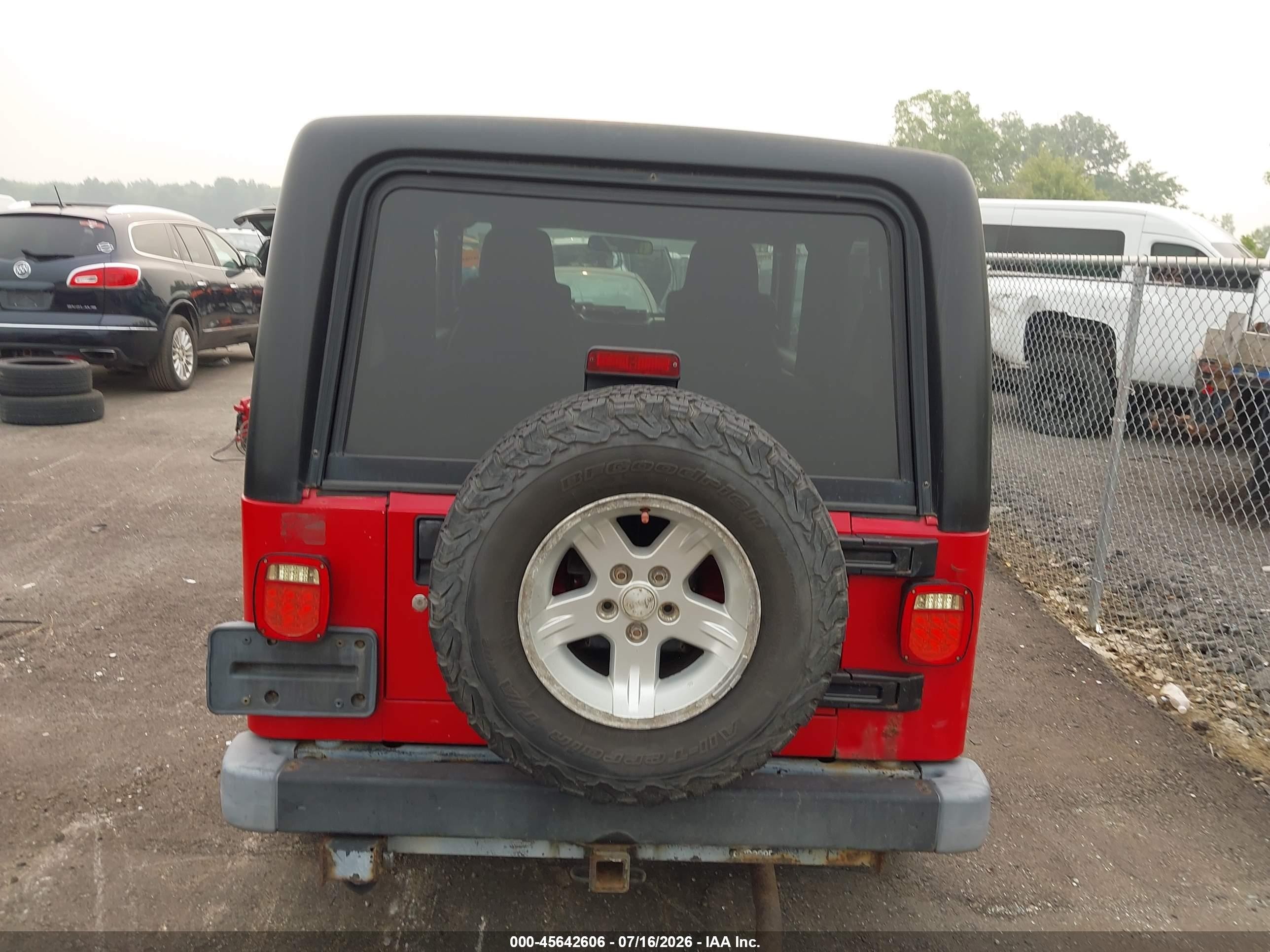 2006 Jeep Wrangler Unlimited Red vin: 1J4FA44S06P714067