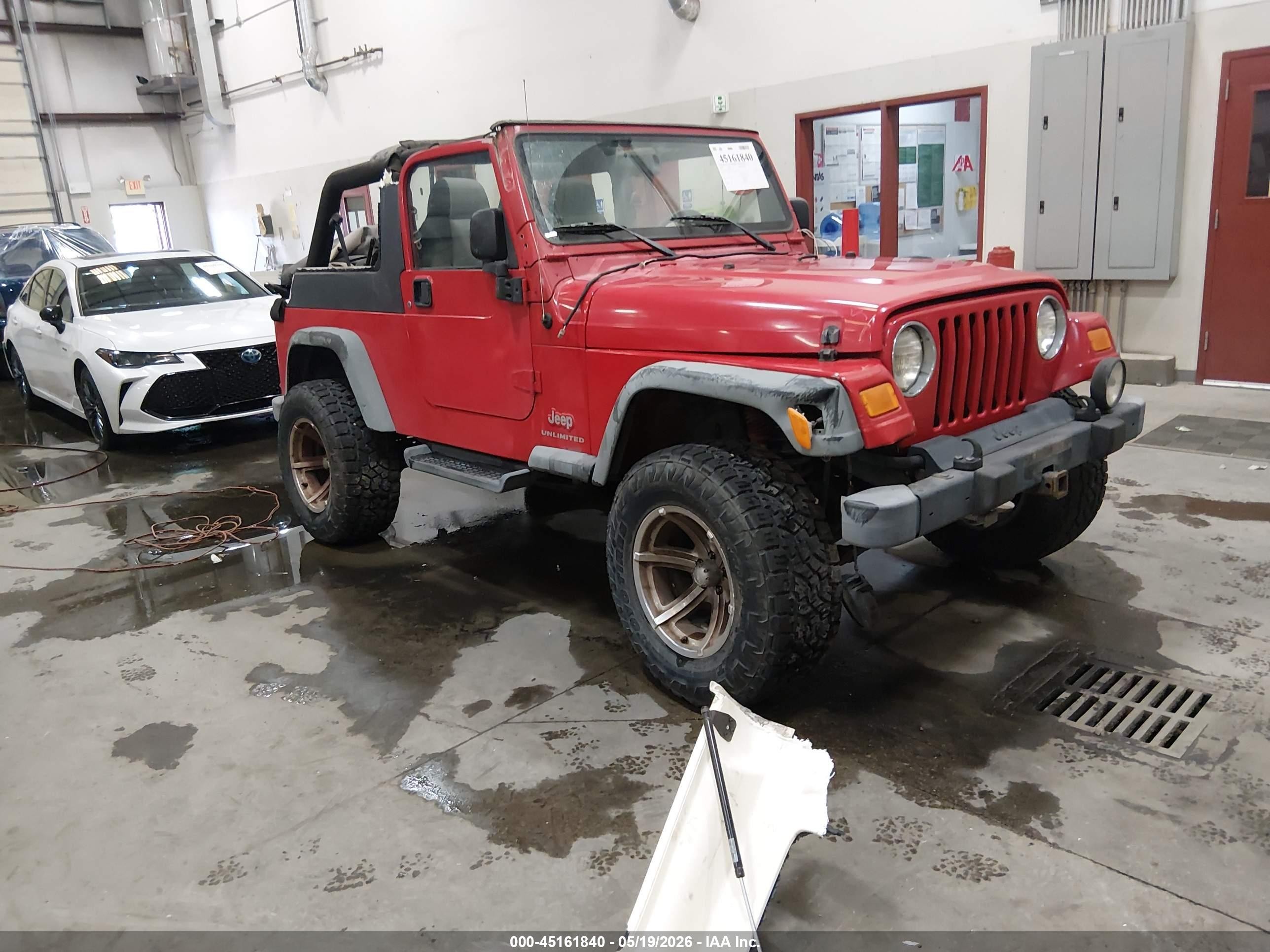 2006 Jeep Wrangler Unlimited Red vin: 1J4FA44S06P763432