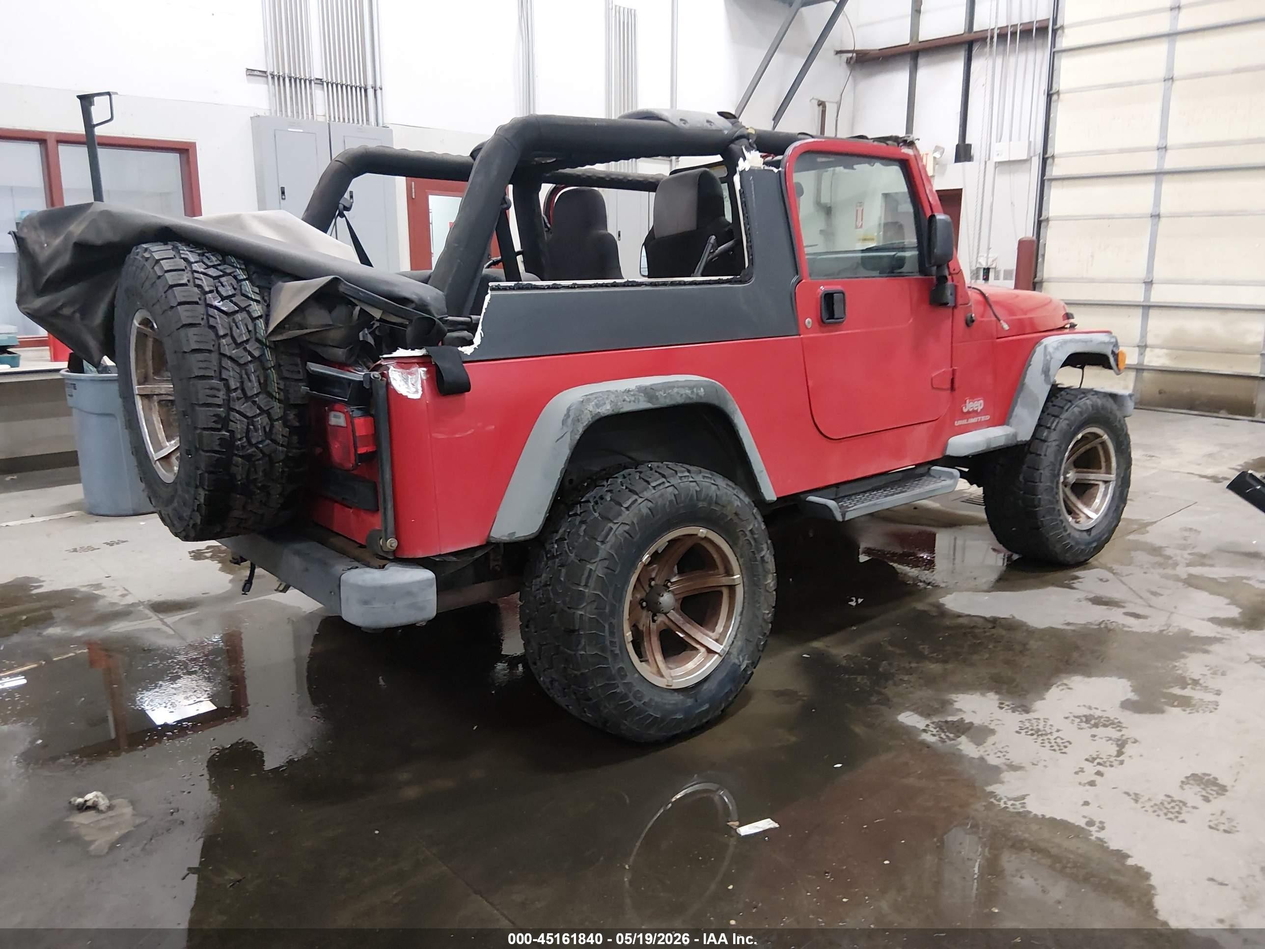 2006 Jeep Wrangler Unlimited Red vin: 1J4FA44S06P763432