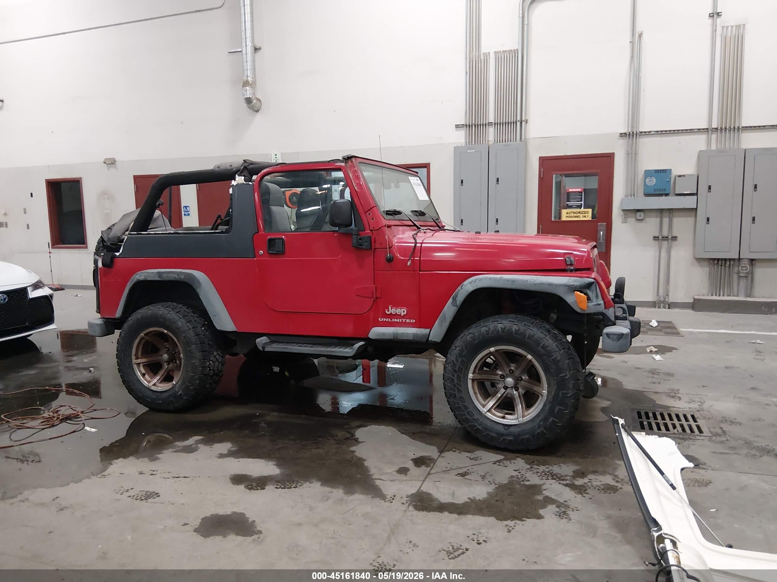 2006 Jeep Wrangler Unlimited Red vin: 1J4FA44S06P763432
