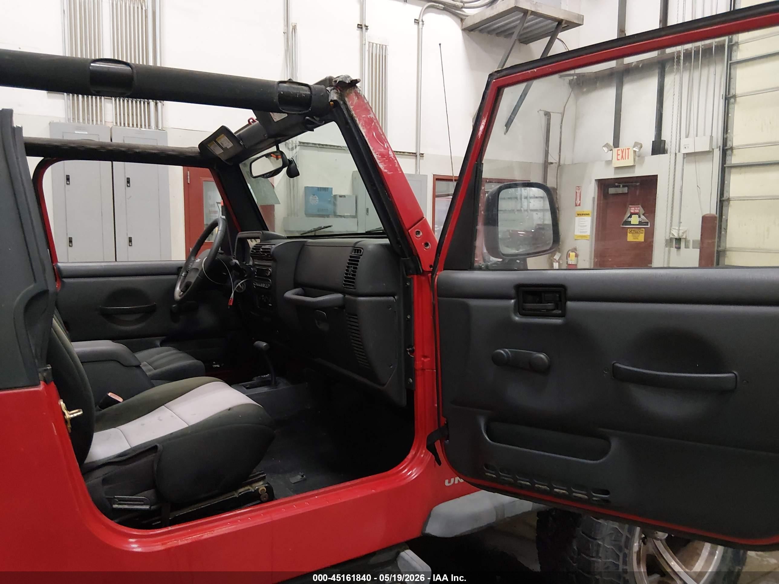 2006 Jeep Wrangler Unlimited Red vin: 1J4FA44S06P763432