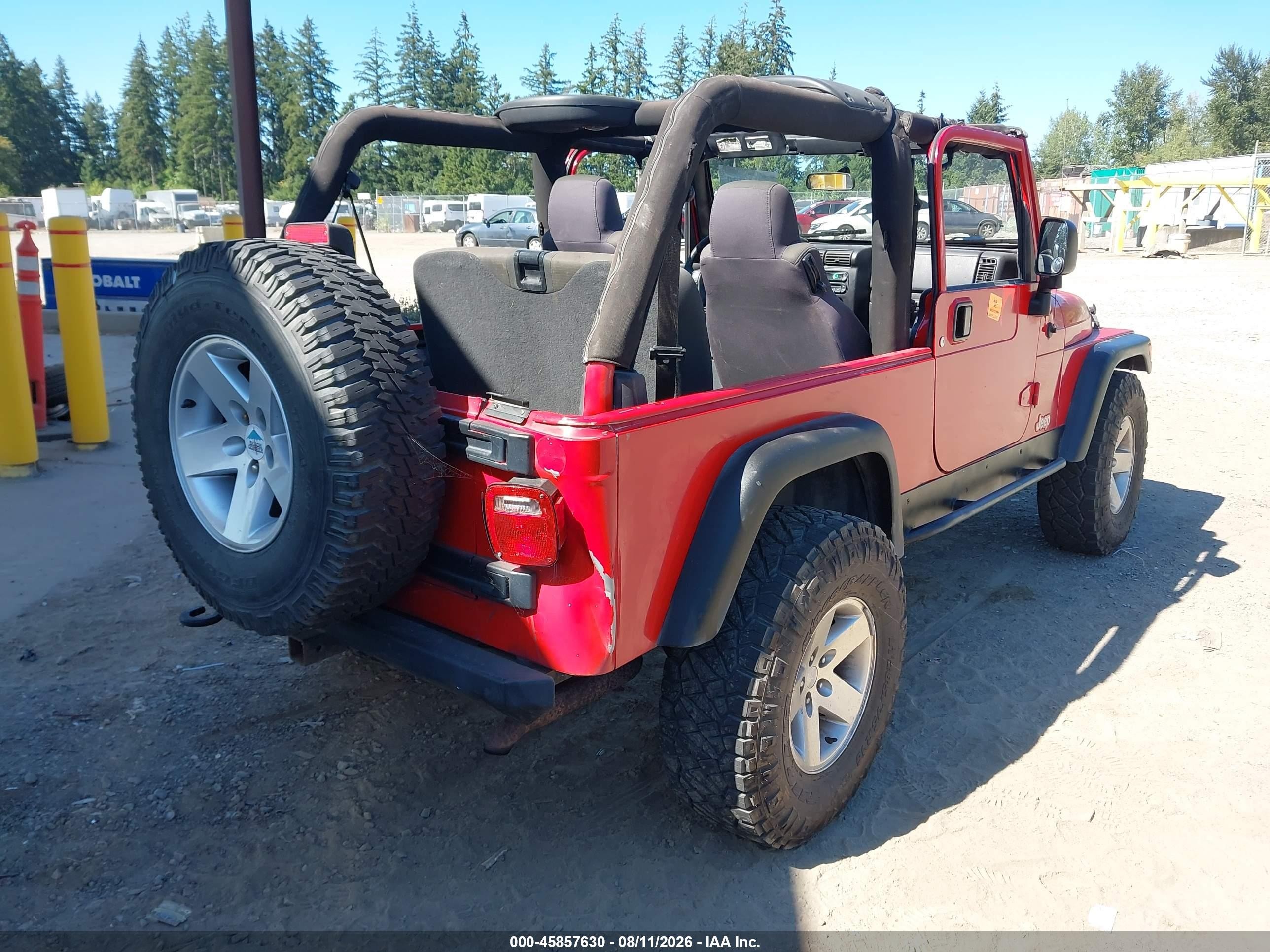 2006 Jeep Wrangler Unlimited Красный vin: 1J4FA44S06P789710