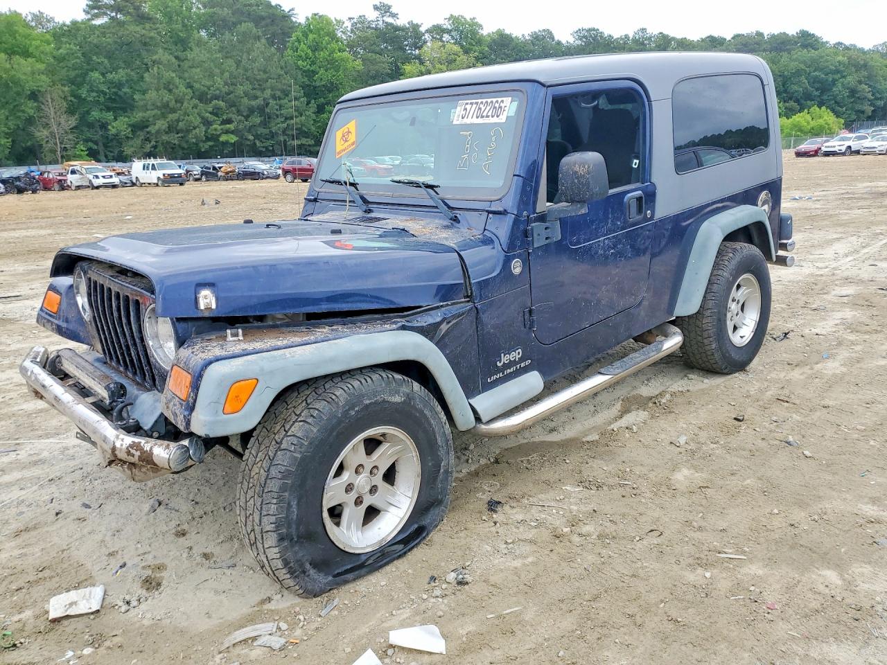 2006 Jeep Wrangler / Tj Unlimited Blue vin: 1J4FA44S26P788851