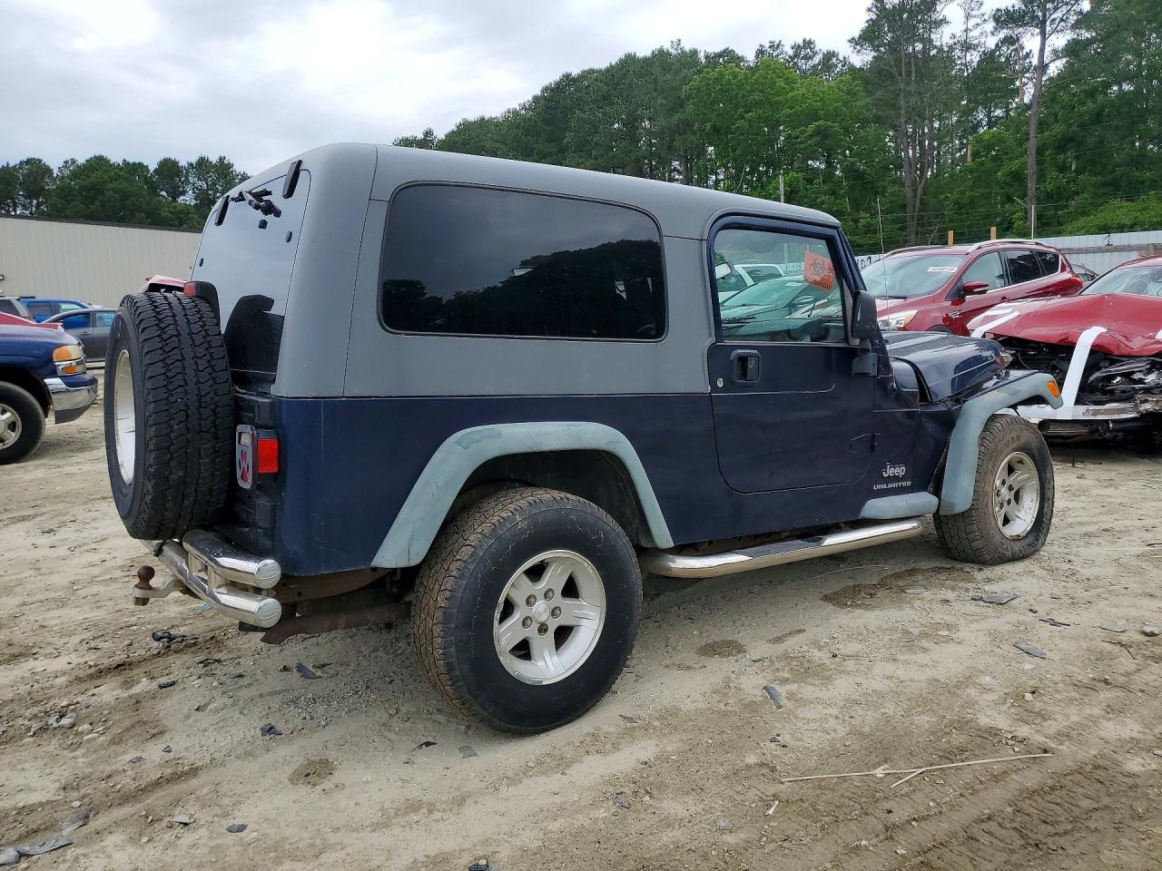 2006 Jeep Wrangler / Tj Unlimited Blue vin: 1J4FA44S26P788851
