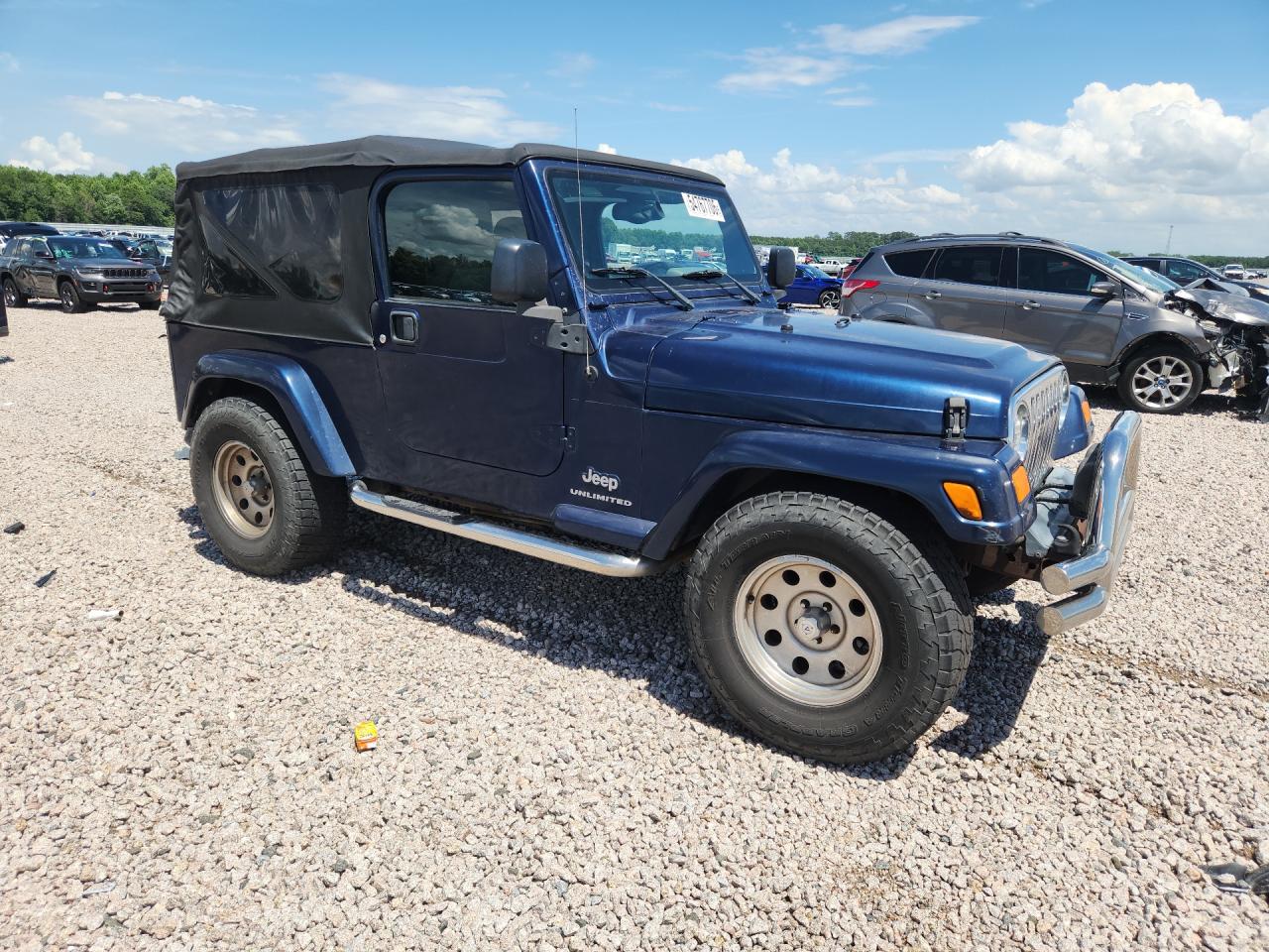 2005 Jeep Wrangler / Tj Unlimited Blue vin: 1J4FA44S35P324630