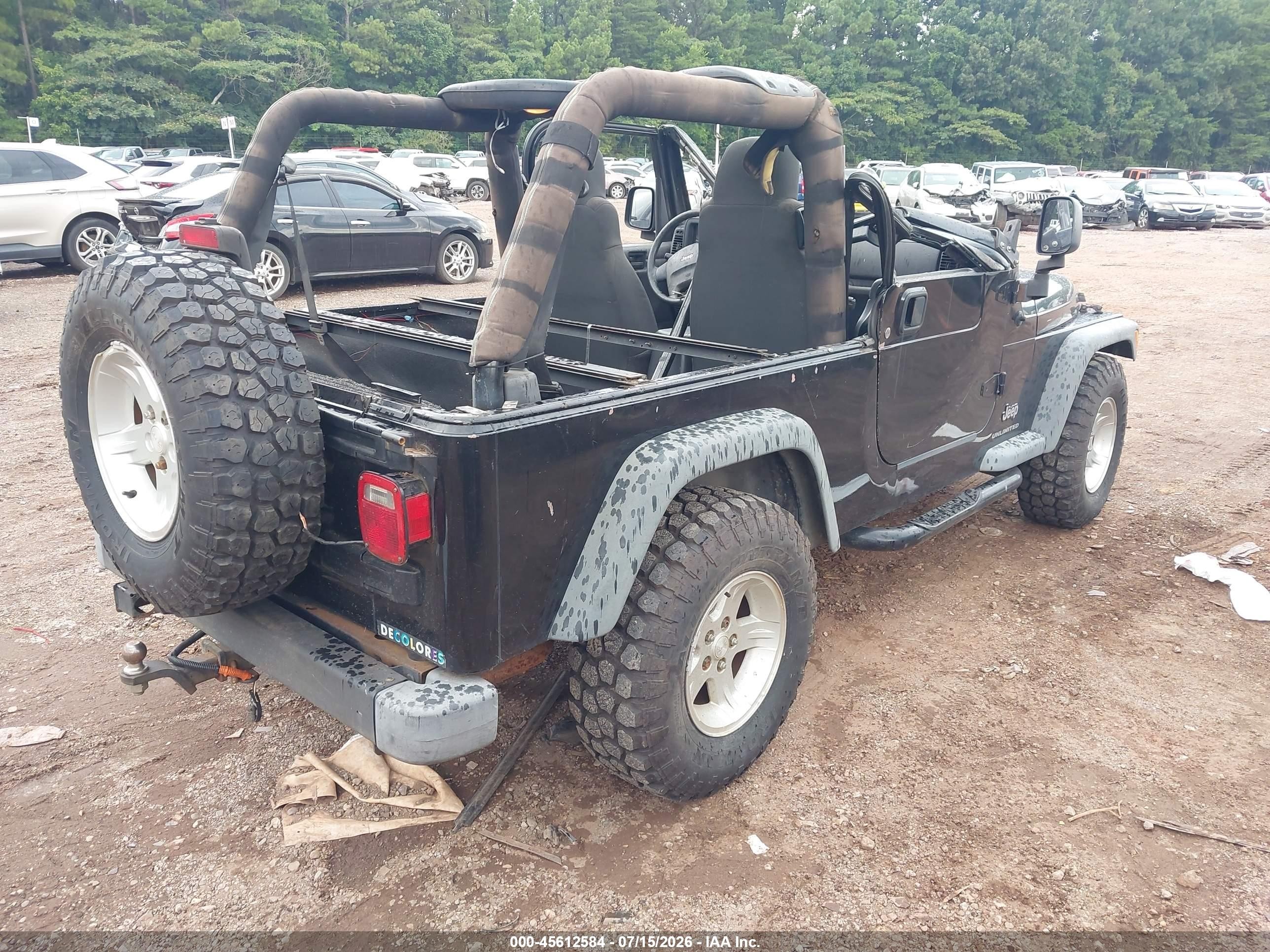 2005 Jeep Wrangler Unlimited Black vin: 1J4FA44S75P385379