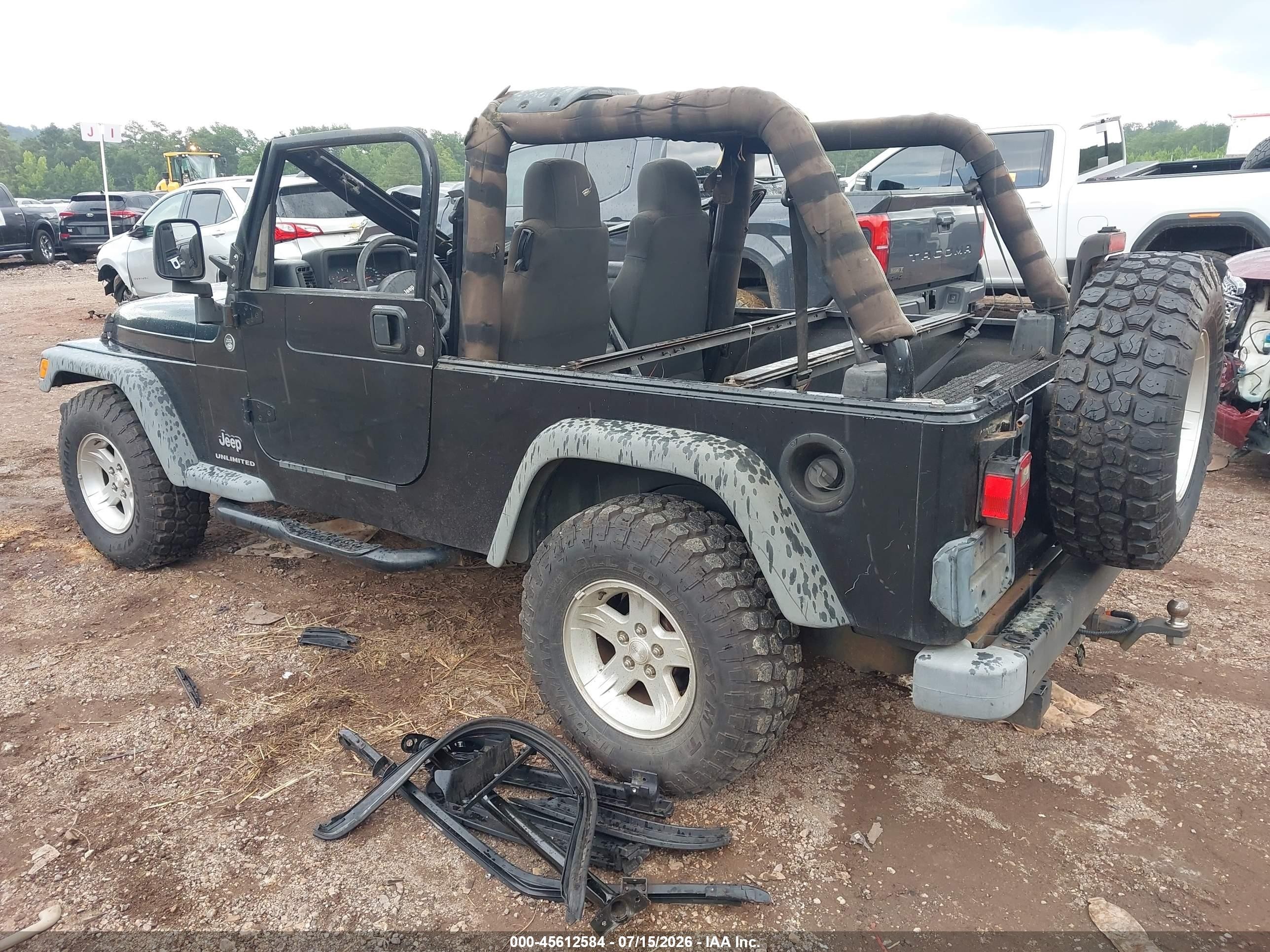 2005 Jeep Wrangler Unlimited Black vin: 1J4FA44S75P385379