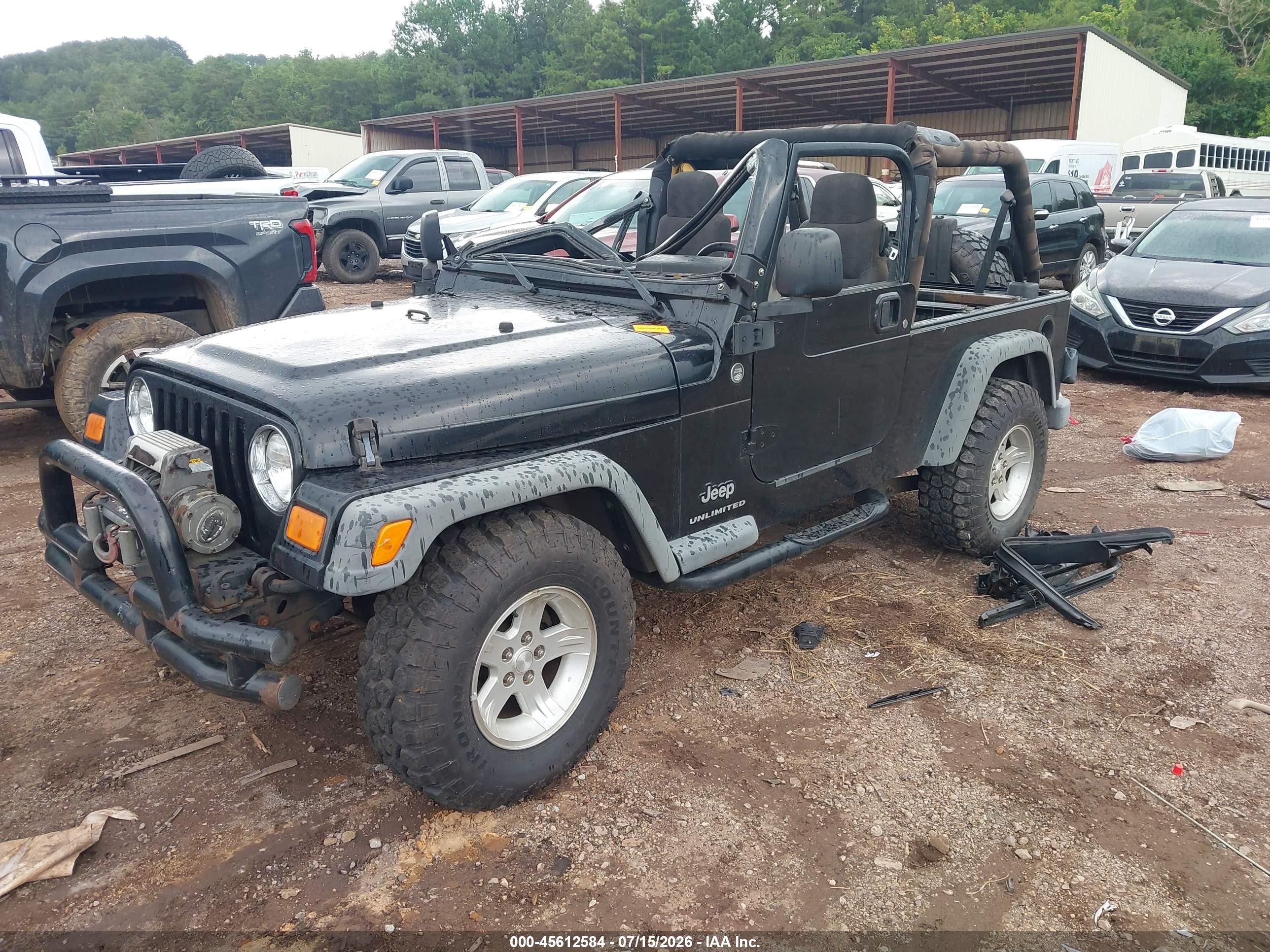 2005 Jeep Wrangler Unlimited Black vin: 1J4FA44S75P385379