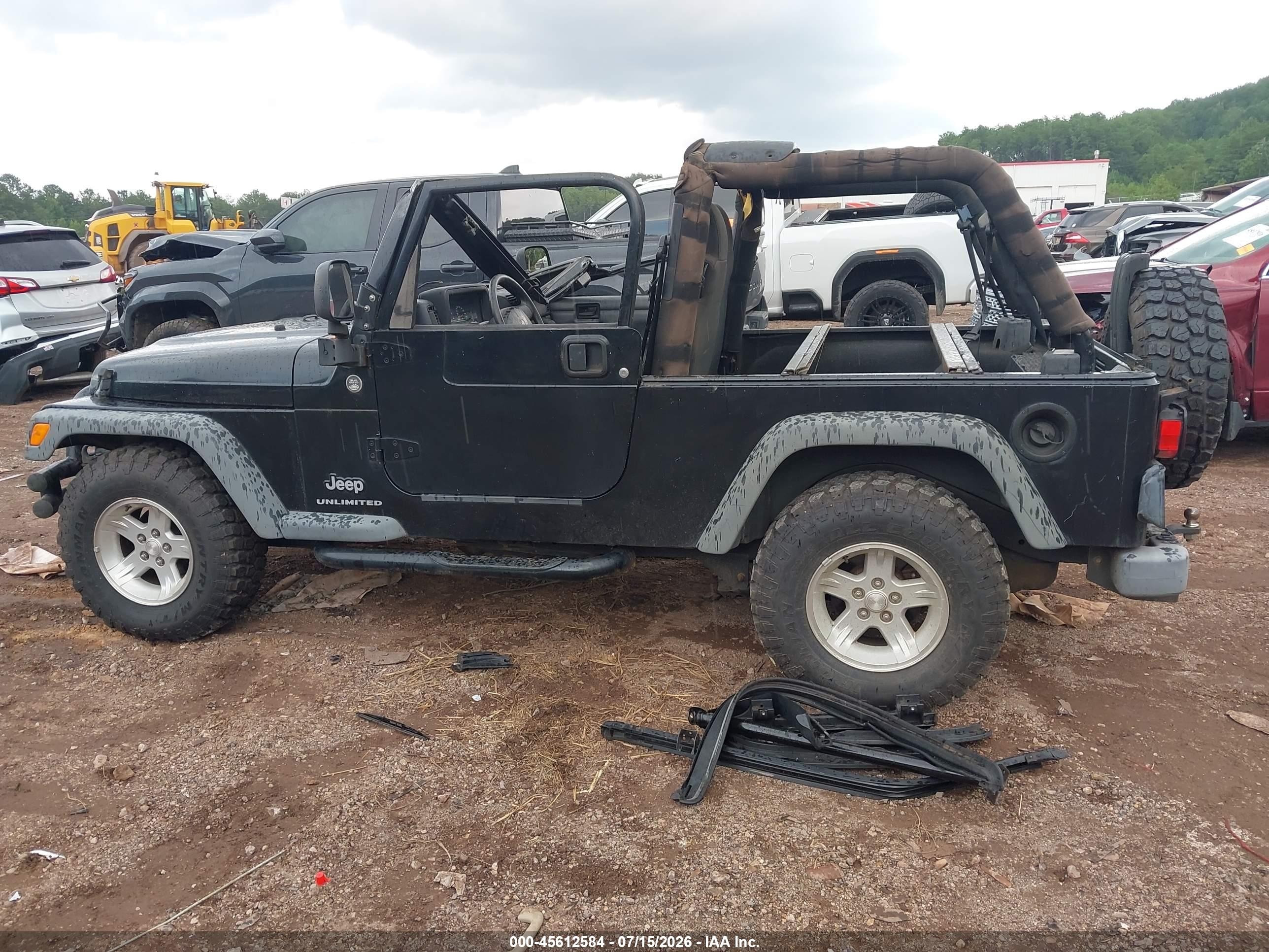 2005 Jeep Wrangler Unlimited Black vin: 1J4FA44S75P385379