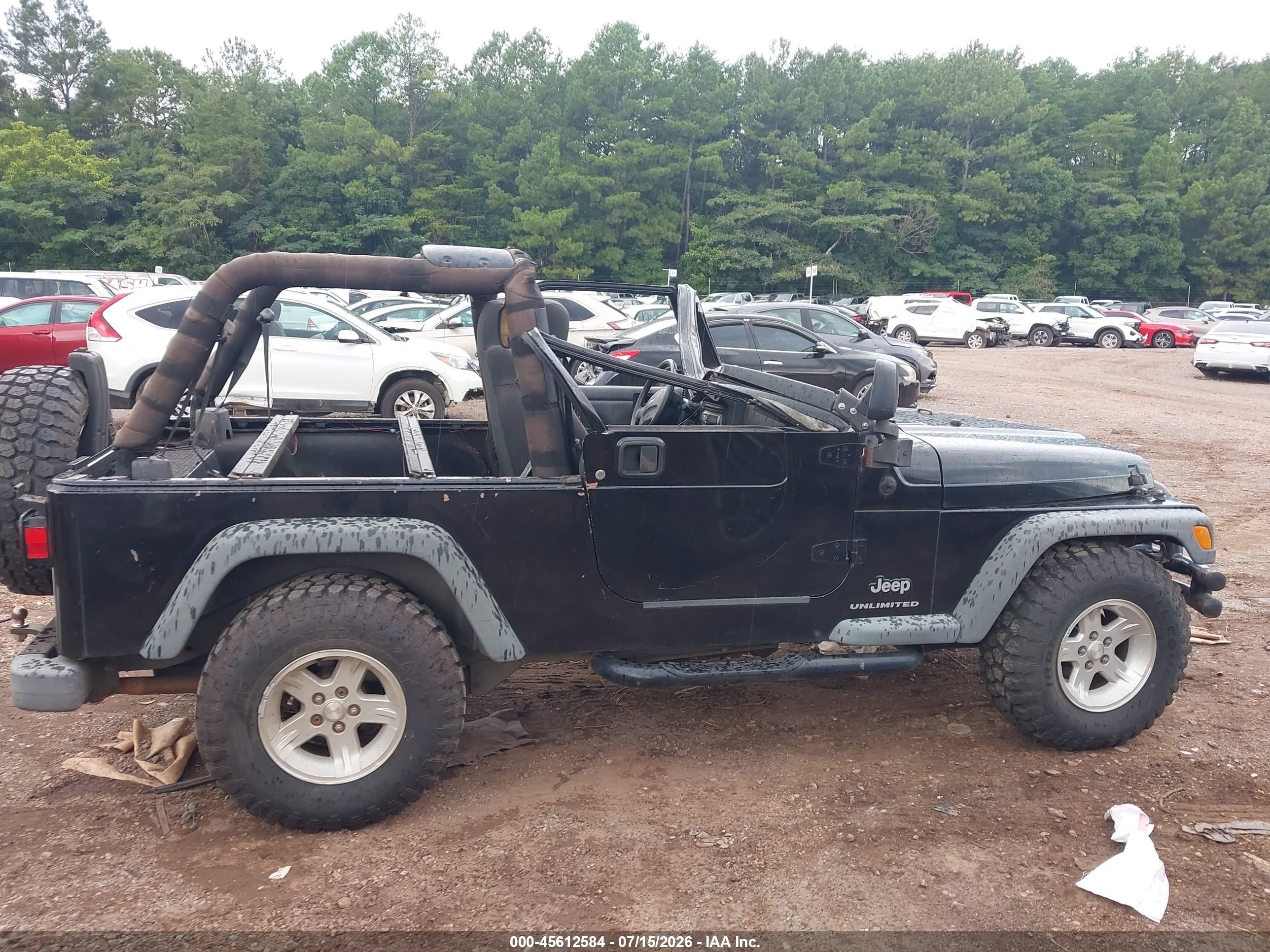 2005 Jeep Wrangler Unlimited Black vin: 1J4FA44S75P385379