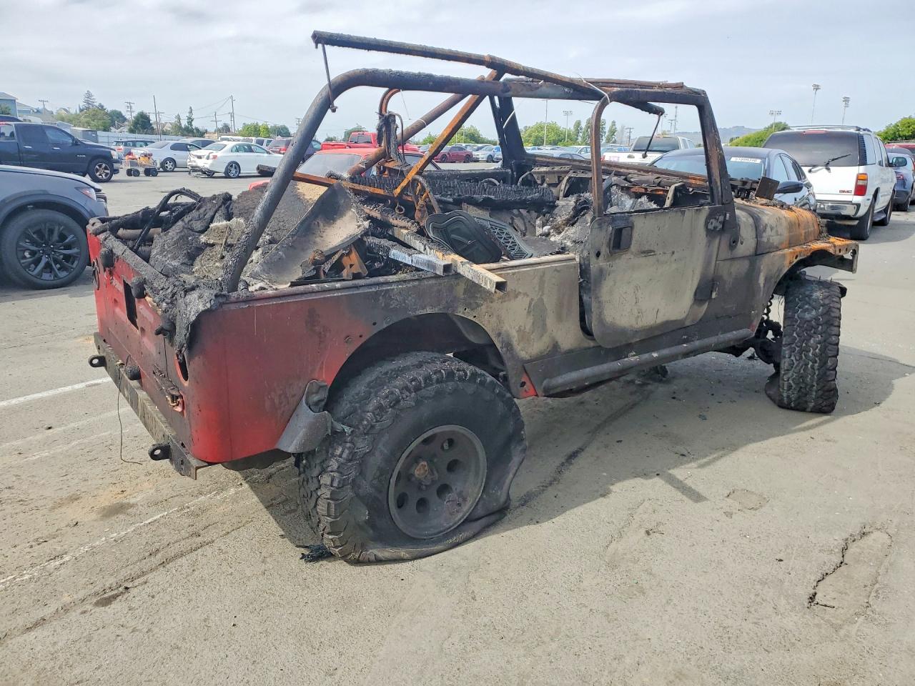 2006 Jeep Wrangler / Tj Unlimited Burgundy vin: 1J4FA44S76P761113